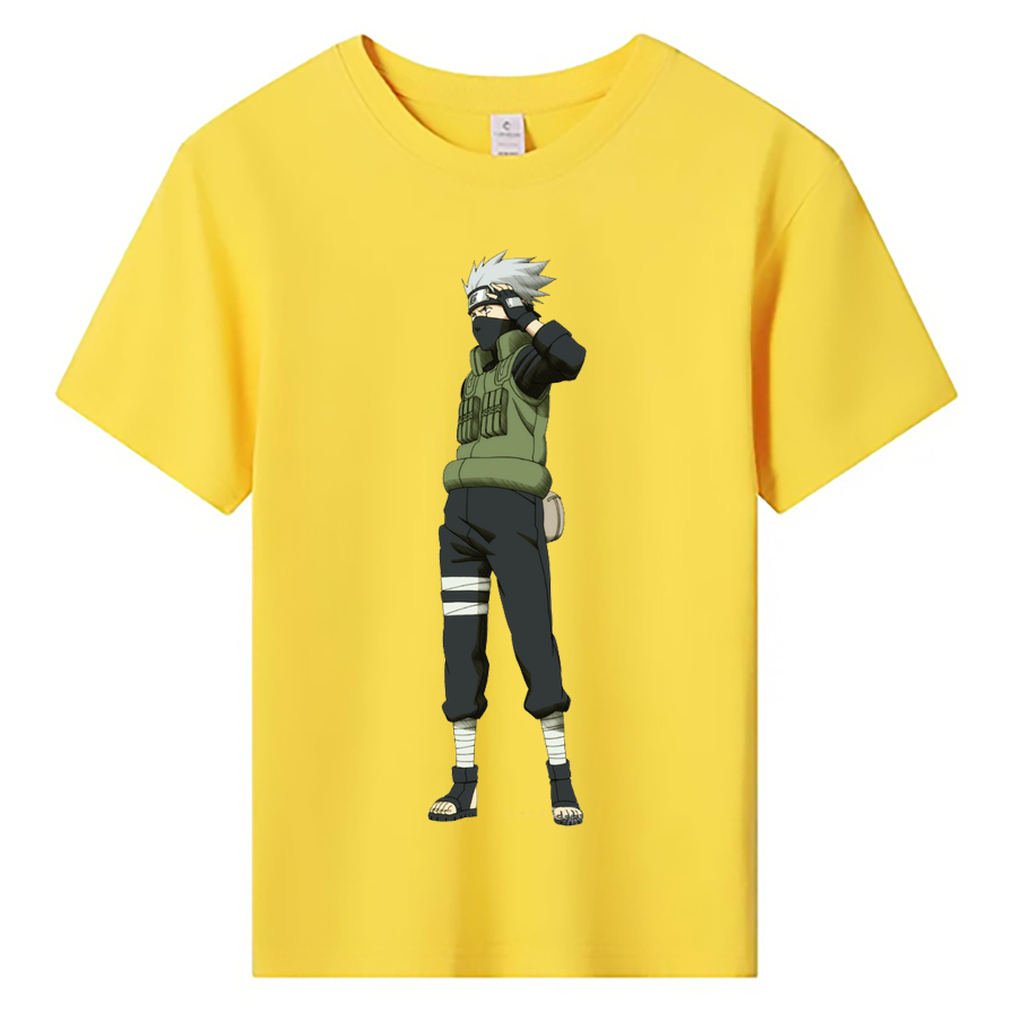 （画像用） NARUTO -ナルト- はたけ カカシ Hatake Kakashi 綿100％キッズTシャツ（フロントプリント）