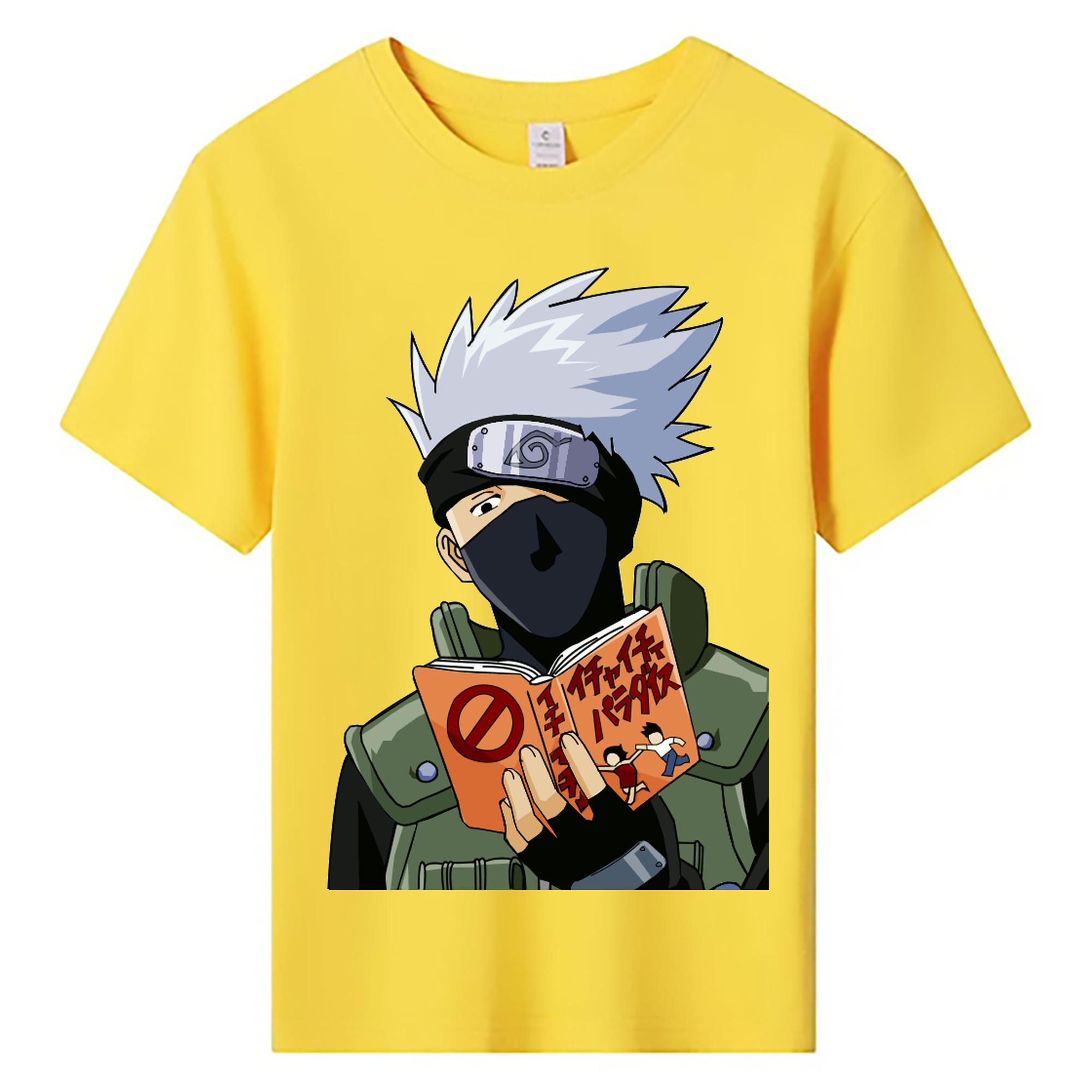 （画像用） NARUTO -ナルト- はたけ カカシ Hatake Kakashi 綿100％キッズTシャツ（フロントプリント）