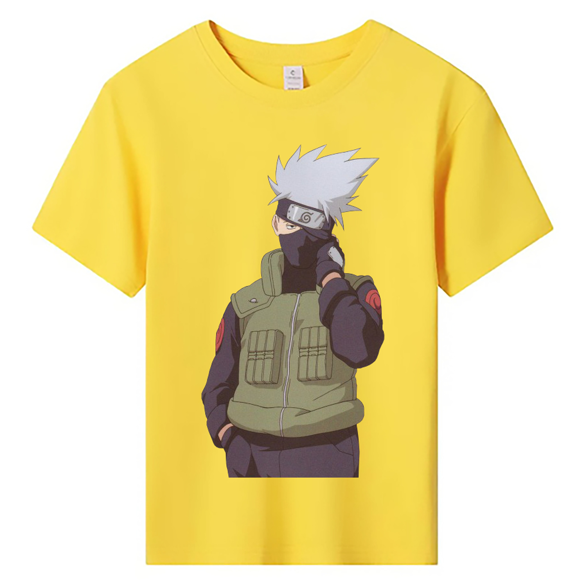（画像用） NARUTO -ナルト- はたけ カカシ Hatake Kakashi 綿100％キッズTシャツ（フロントプリント）