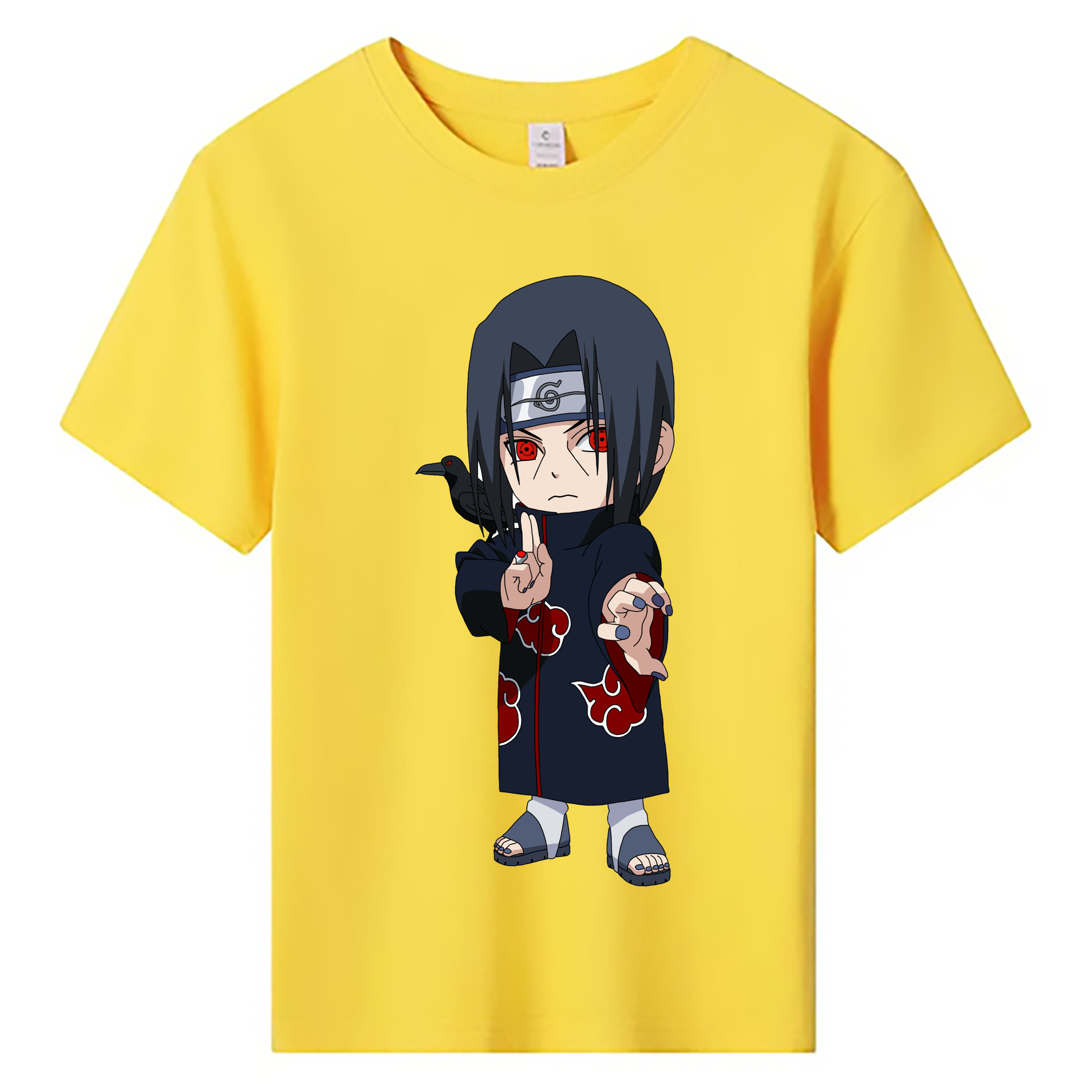 （画像用） NARUTO -ナルト- うちは イタチ Uchiha Itachi 綿100％キッズTシャツ（フロントプリント）