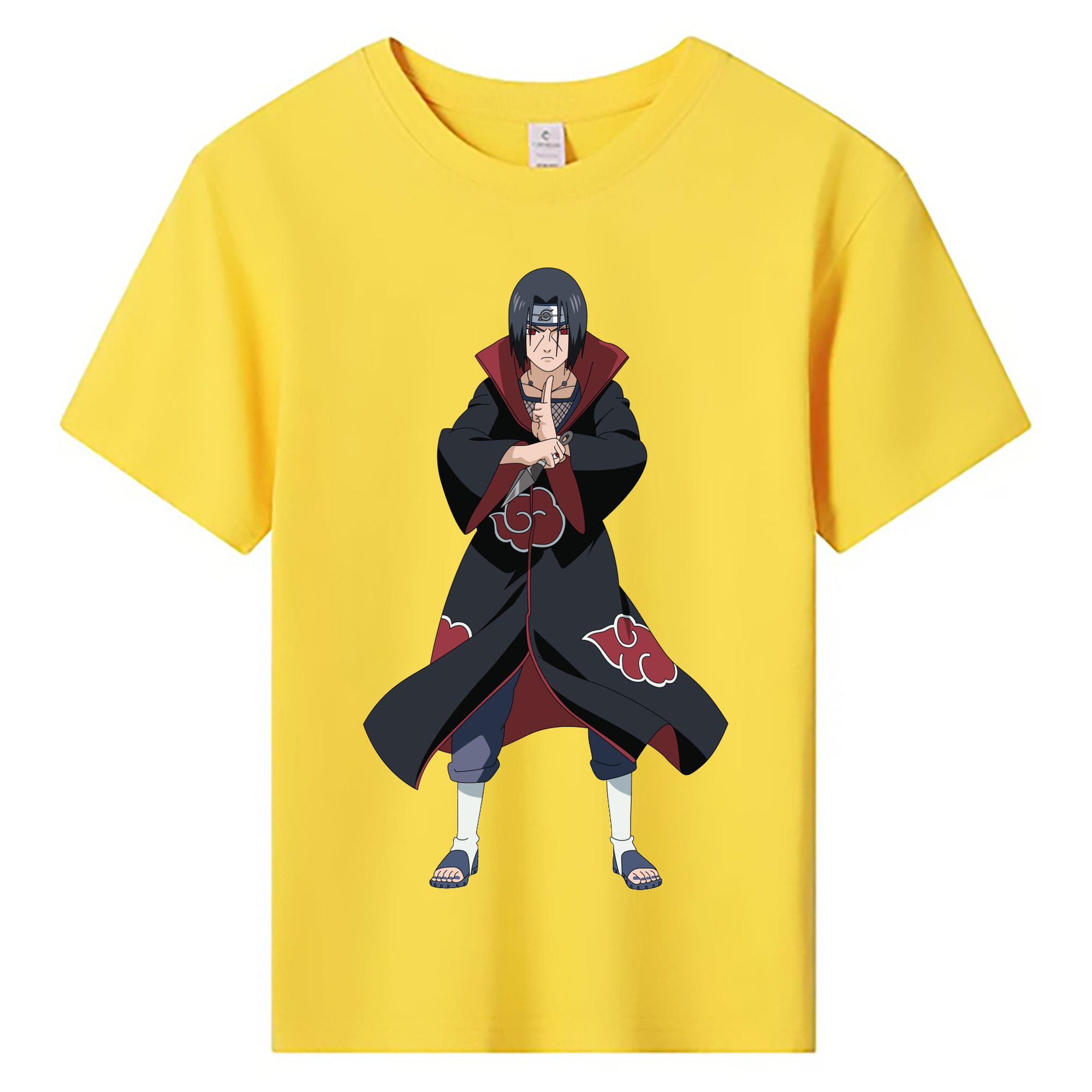 （画像用） NARUTO -ナルト- うちは イタチ Uchiha Itachi 綿100％キッズTシャツ（フロントプリント）