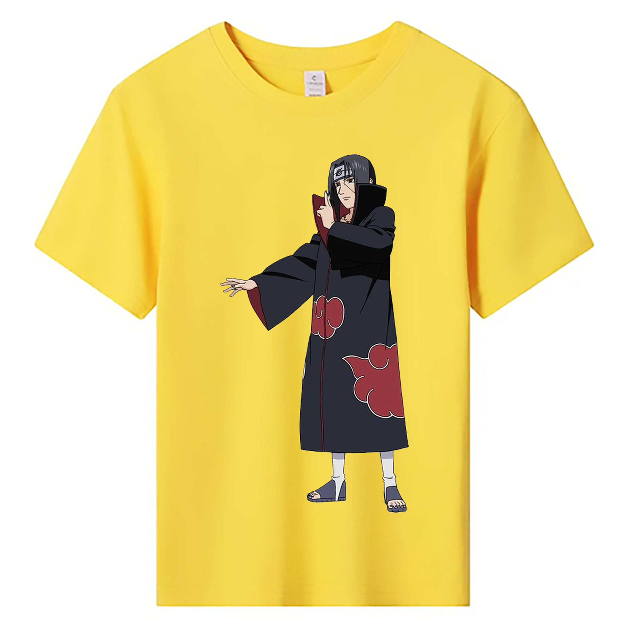 （画像用） NARUTO -ナルト- うちは イタチ Uchiha Itachi 綿100％キッズTシャツ（フロントプリント）