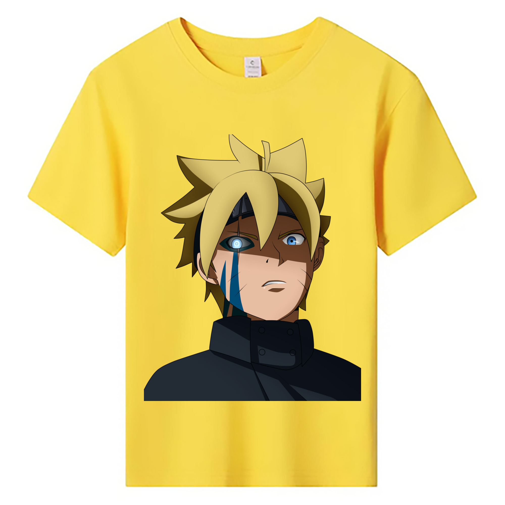 （画像用） NARUTO -ナルト- うずまき ボルト Uzumaki Boruto 綿100％キッズTシャツ（フロントプリント）