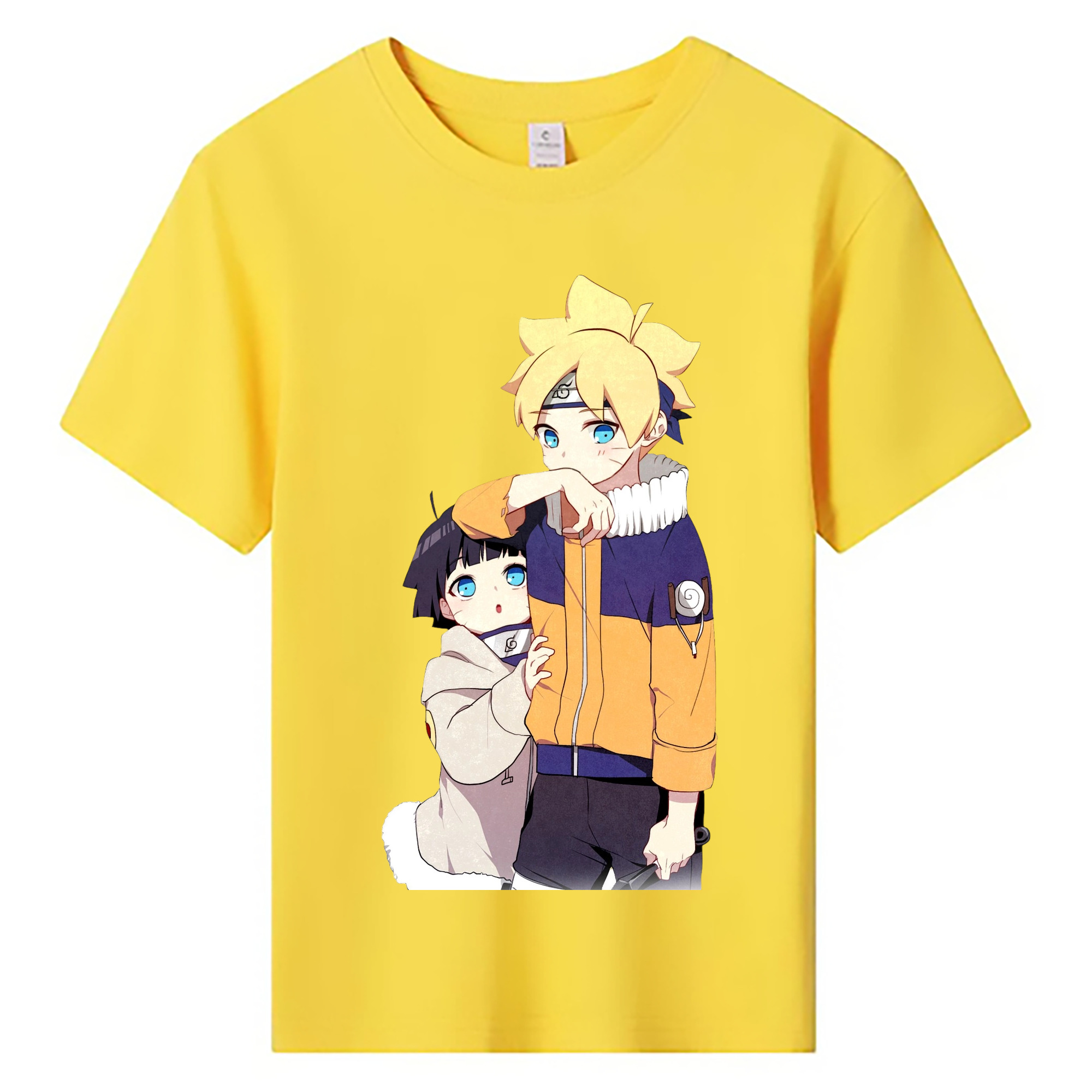 （画像用） NARUTO -ナルト- うずまき ボルト Uzumaki Boruto 綿100％キッズTシャツ（フロントプリント）