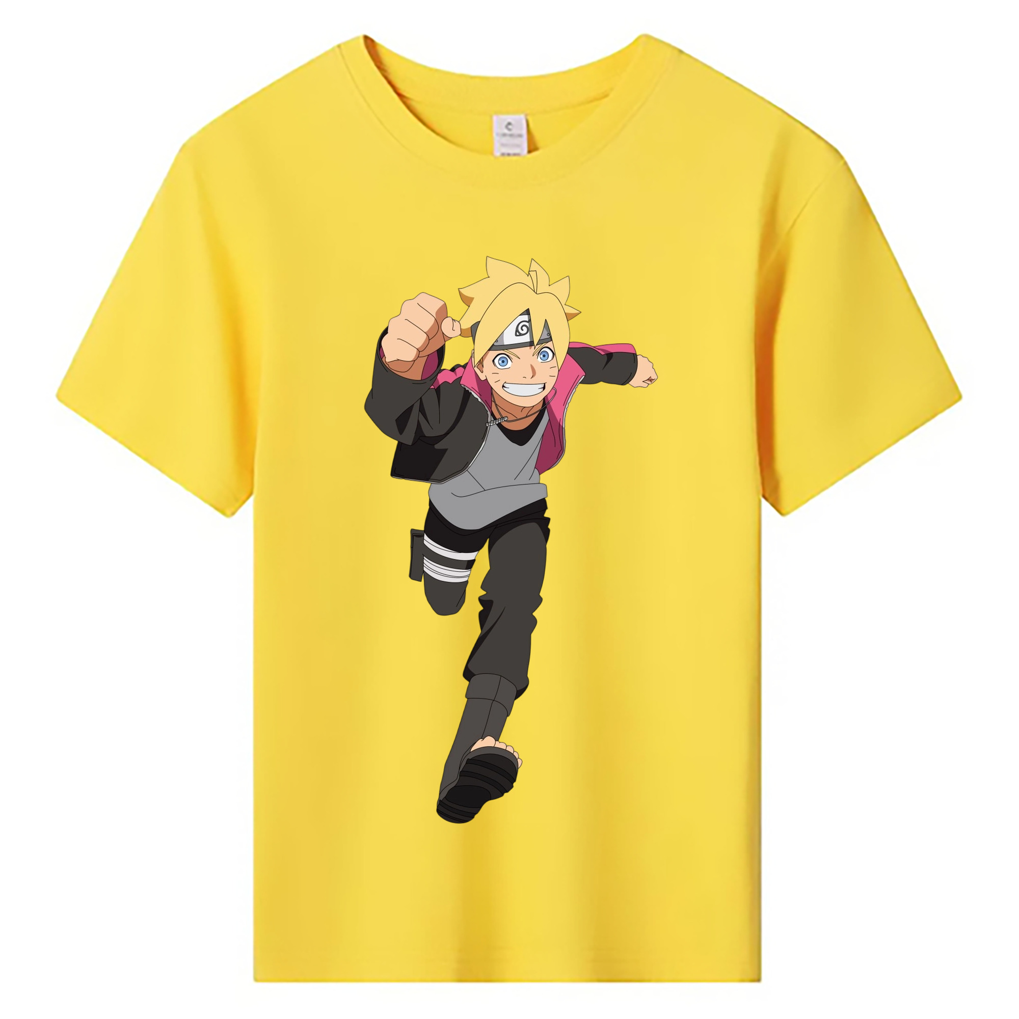 NARUTO -ナルト- うずまき ボルト Uzumaki Boruto 綿100％キッズTシャツ（フロントプリント）