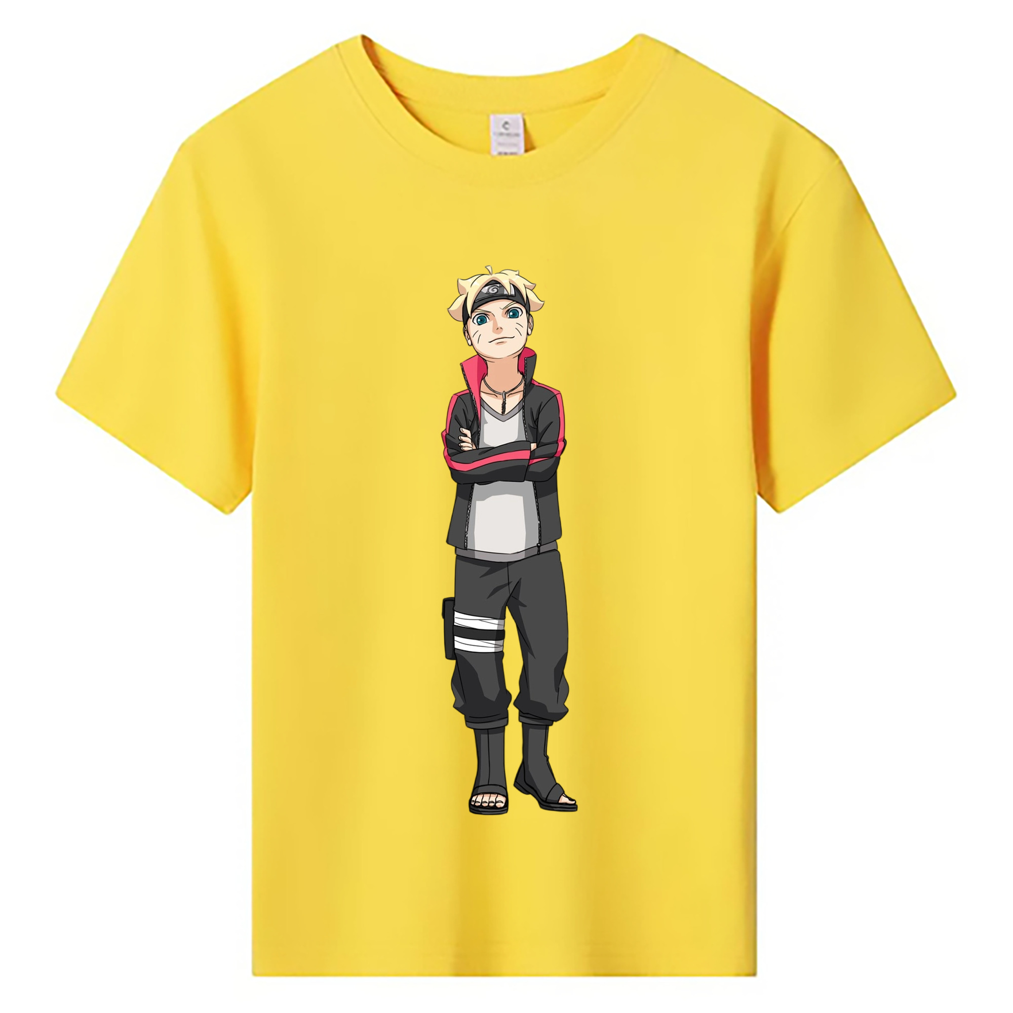 NARUTO -ナルト- うずまき ボルト Uzumaki Boruto 綿100％キッズTシャツ（フロントプリント）