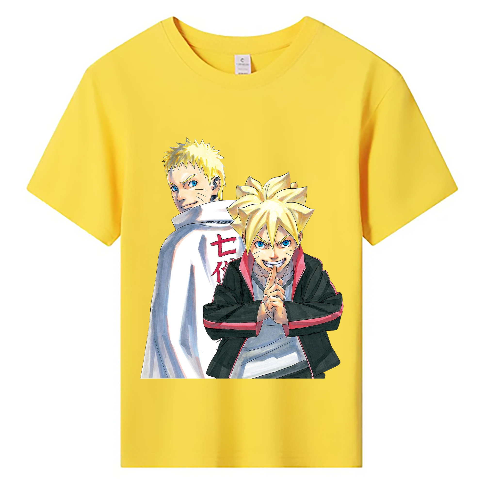 （画像用） NARUTO -ナルト- うずまき ボルト Uzumaki Boruto 綿100％キッズTシャツ（フロントプリント）