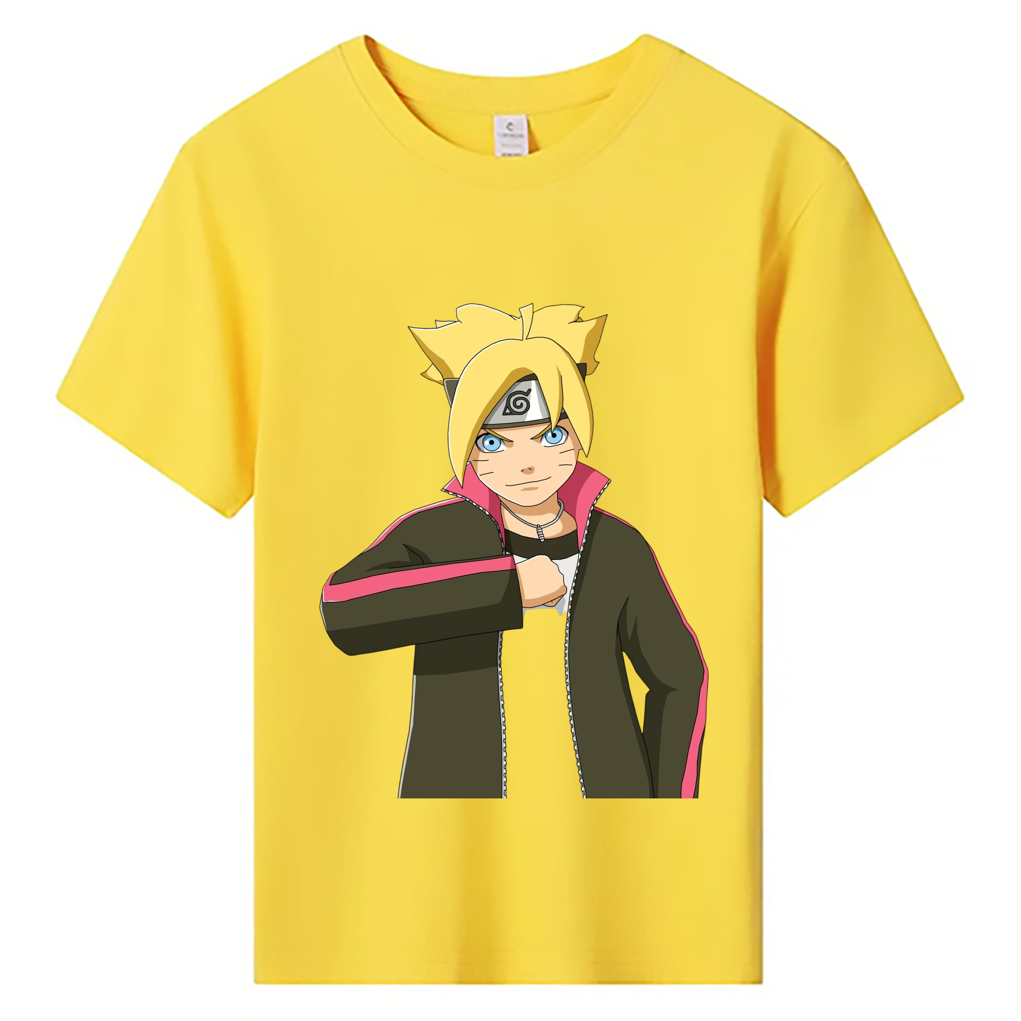 （画像用） NARUTO -ナルト- うずまき ボルト Uzumaki Boruto 綿100％キッズTシャツ（フロントプリント）