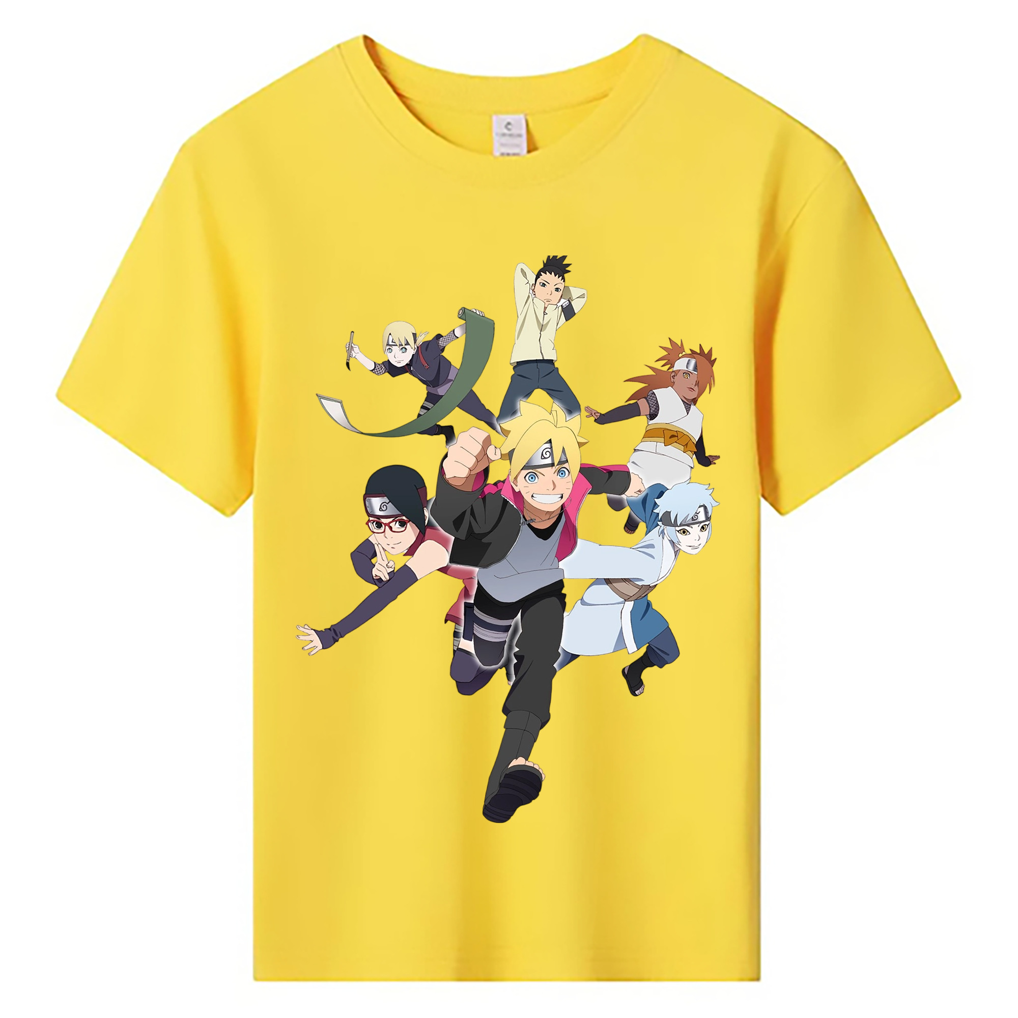 NARUTO -ナルト- うずまき ボルト Uzumaki Boruto 綿100％キッズTシャツ（フロントプリント）