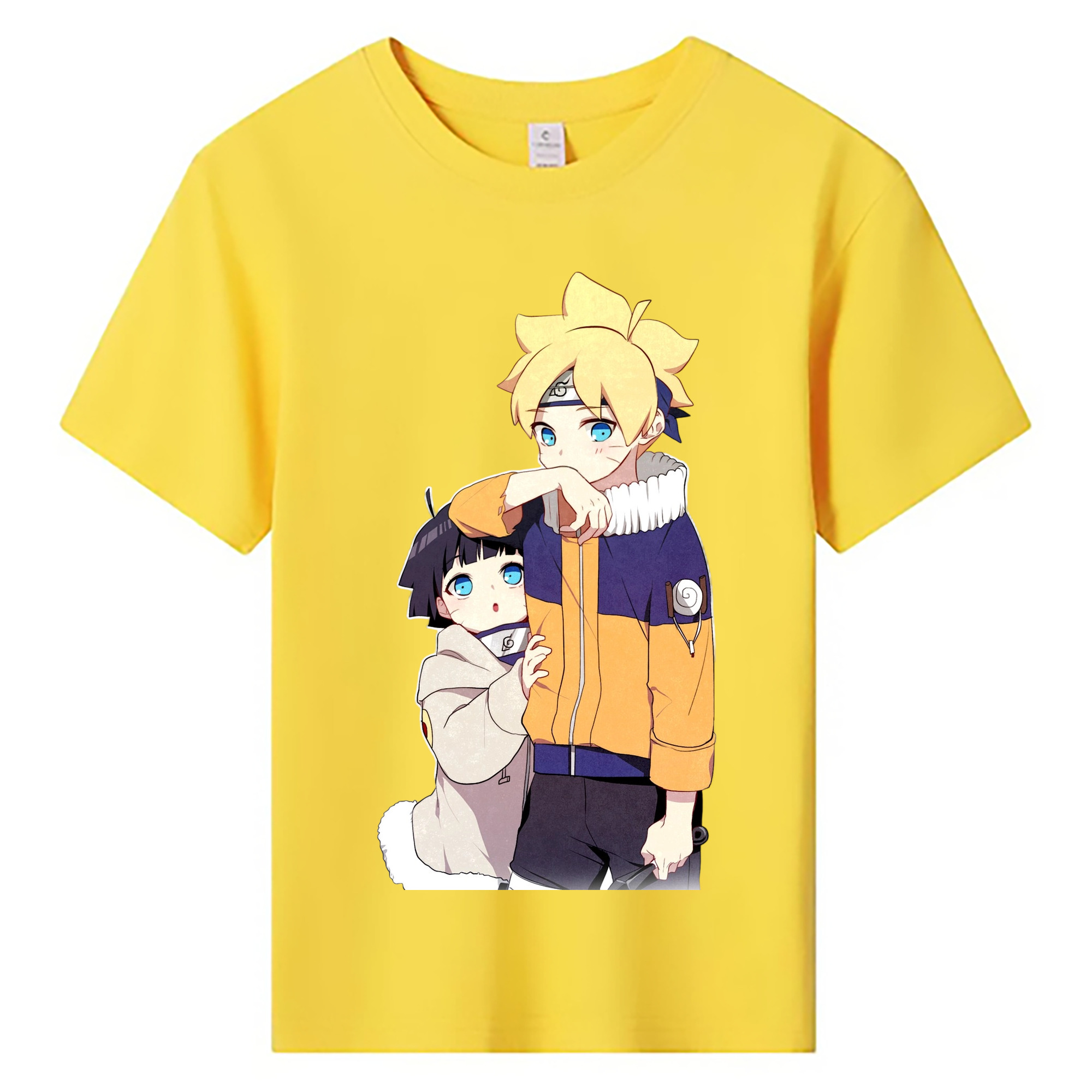 （画像用） NARUTO -ナルト- うずまき ボルト Uzumaki Boruto 綿100％キッズTシャツ（フロントプリント）