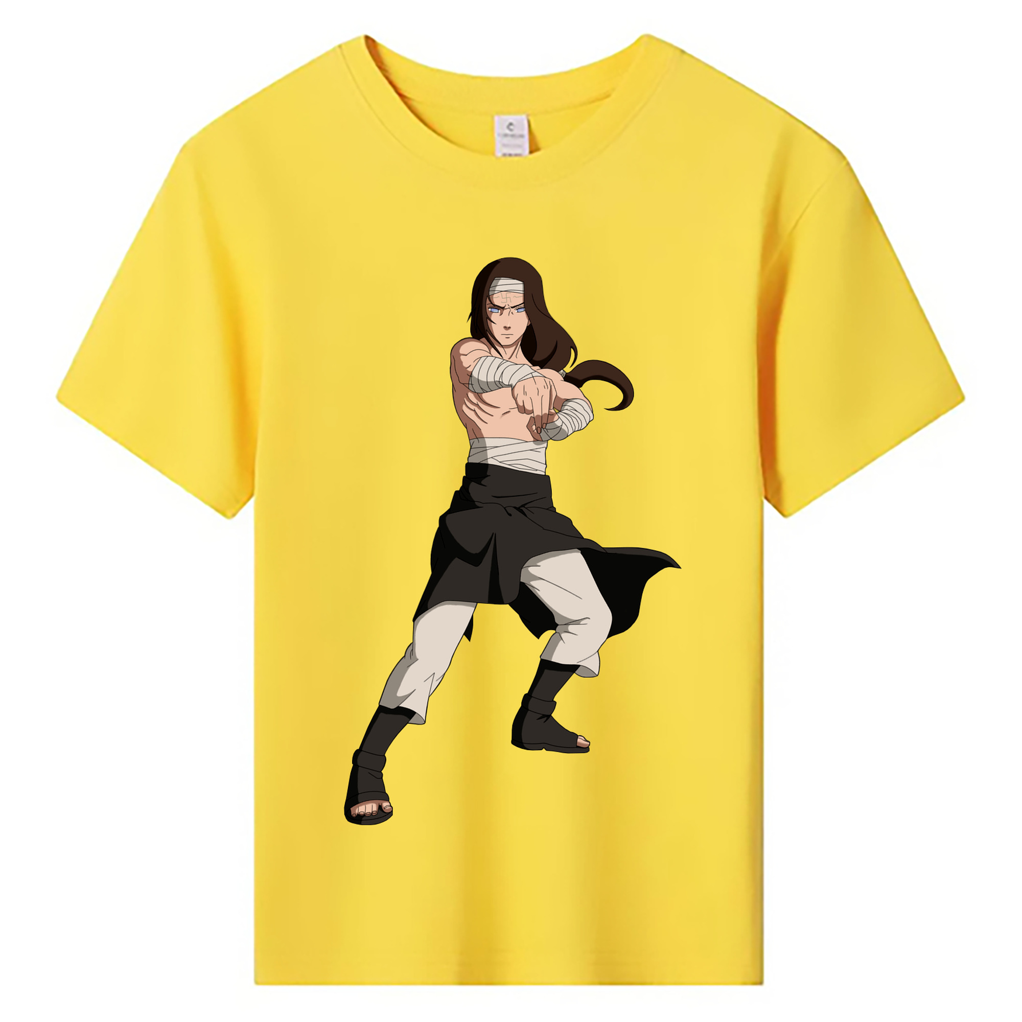 （画像用） NARUTO -ナルト- 日向ネジ Hyūga Neji 綿100％キッズTシャツ（フロントプリント）