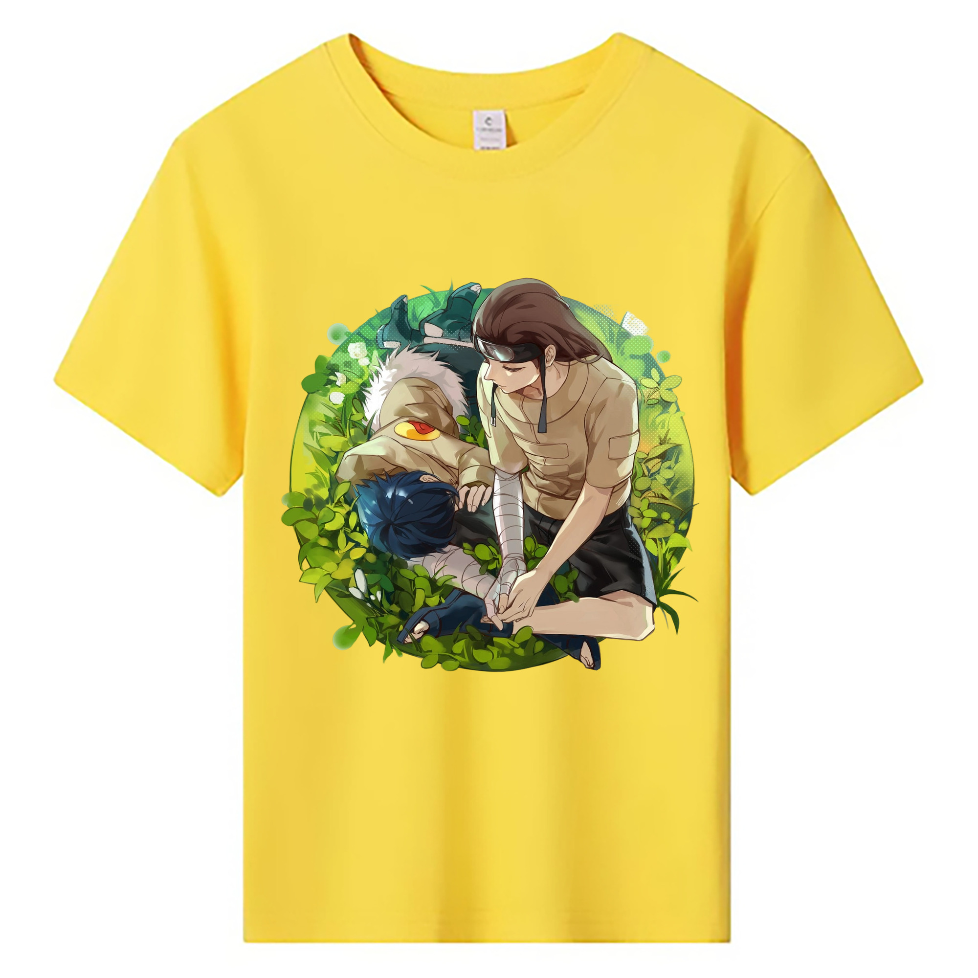 （画像用） NARUTO -ナルト- 日向ネジ Hyūga Neji 綿100％キッズTシャツ（フロントプリント）