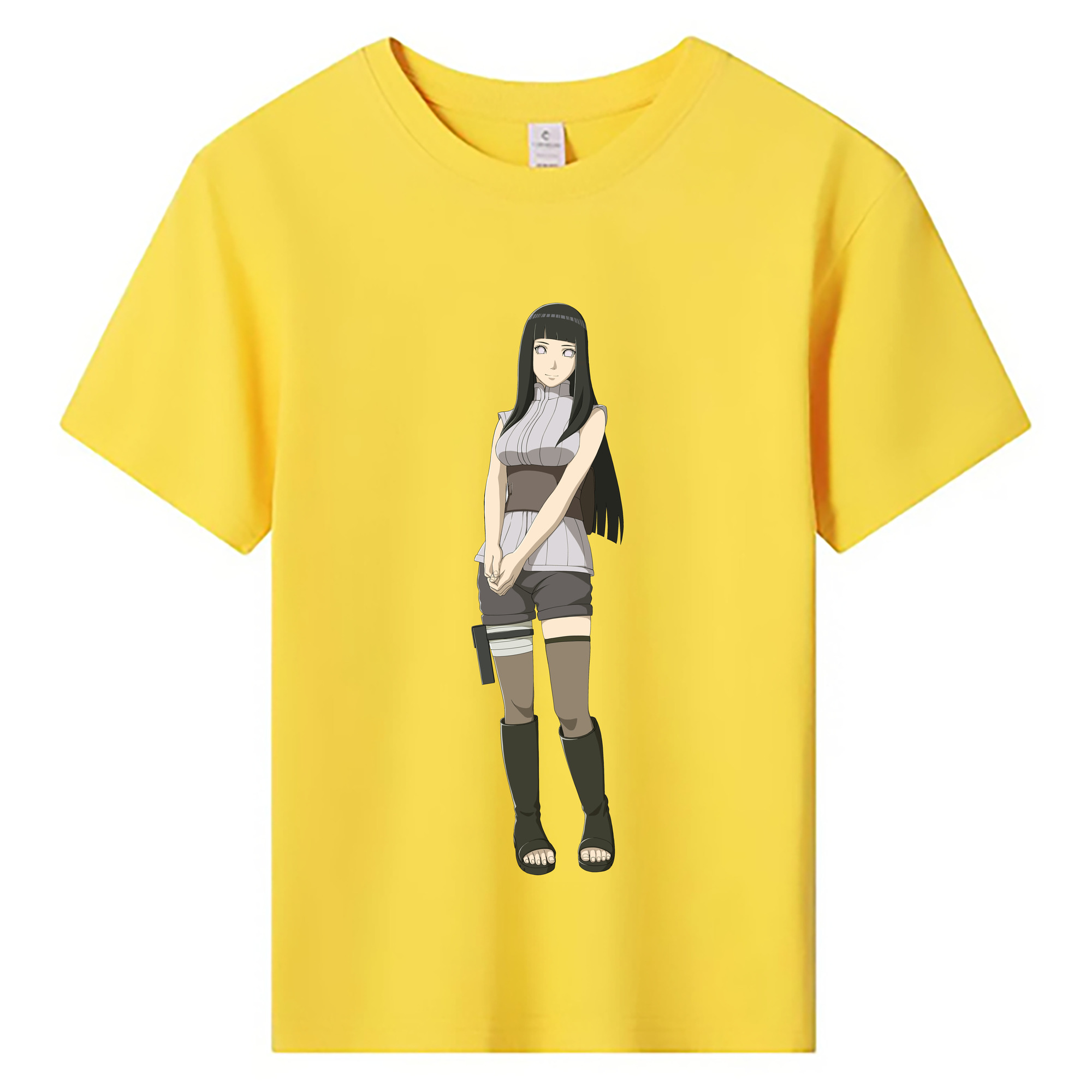 （画像用） NARUTO -ナルト- 日向ヒナタ Hyūga Hinata 綿100％キッズTシャツ（フロントプリント）