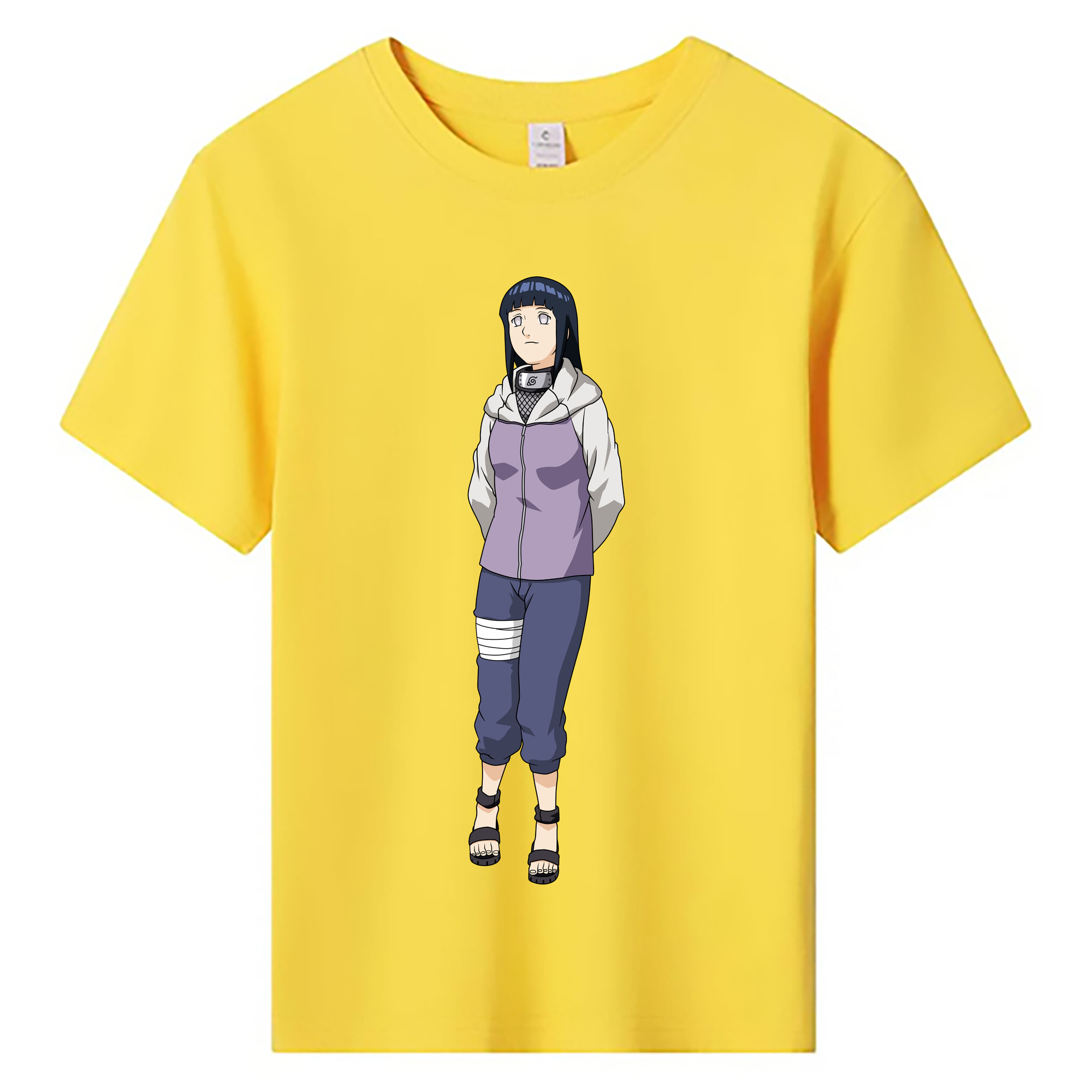 （画像用） NARUTO -ナルト- 日向ヒナタ Hyūga Hinata 綿100％キッズTシャツ（フロントプリント）