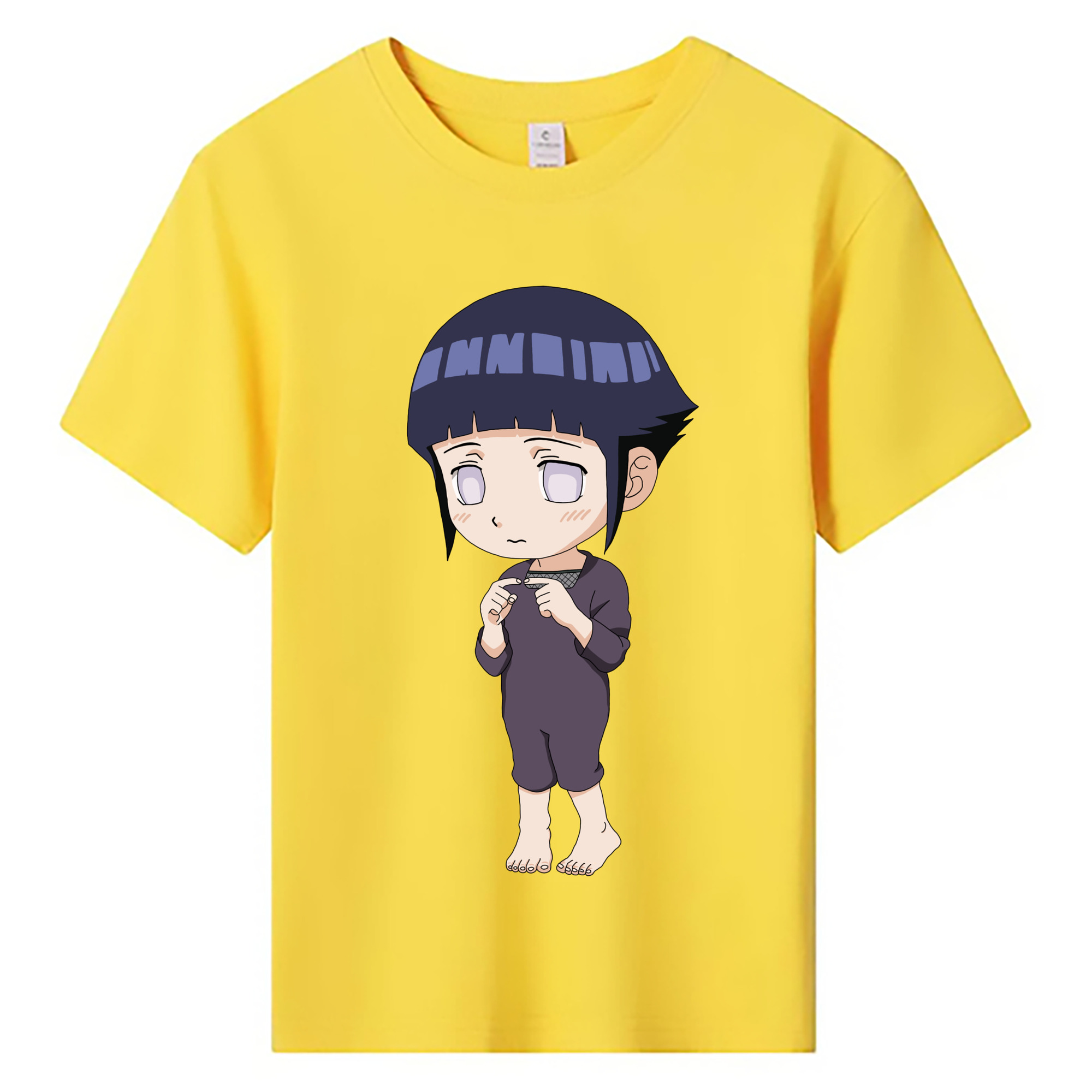 （画像用） NARUTO -ナルト- 日向ヒナタ Hyūga Hinata 綿100％キッズTシャツ（フロントプリント）