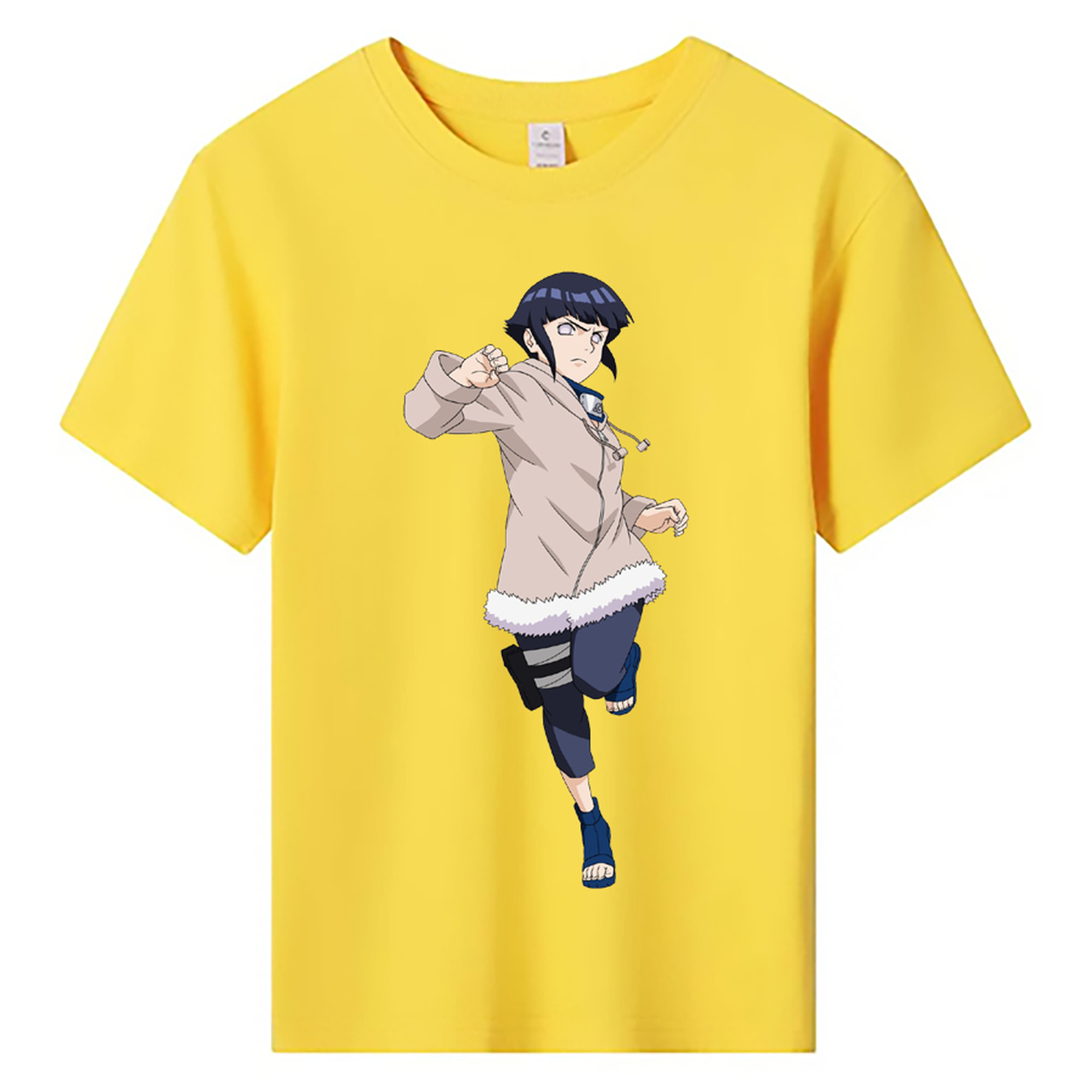 （画像用） NARUTO -ナルト- 日向ヒナタ Hyūga Hinata 綿100％キッズTシャツ（フロントプリント）