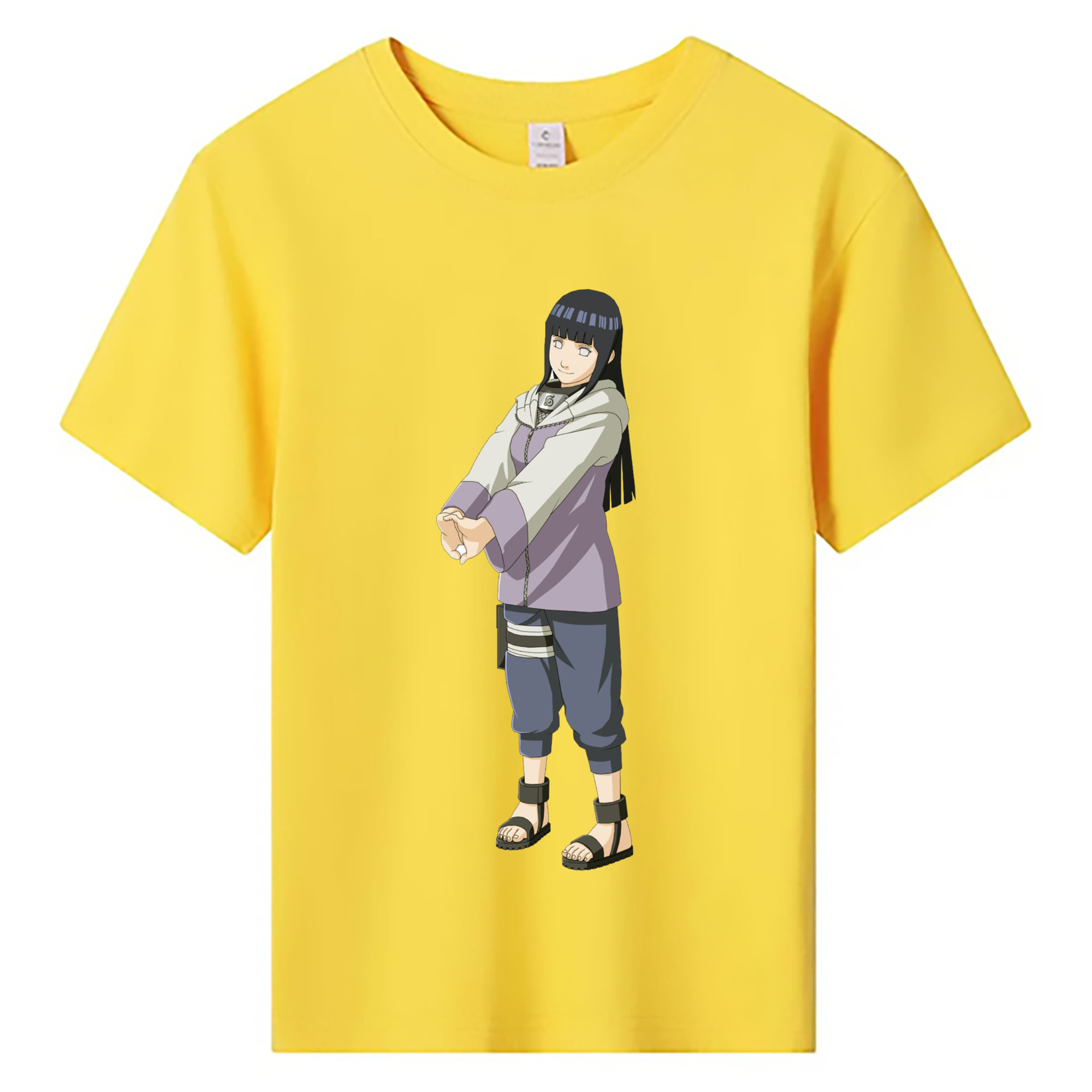 （画像用） NARUTO -ナルト- 日向ヒナタ Hyūga Hinata 綿100％キッズTシャツ（フロントプリント）