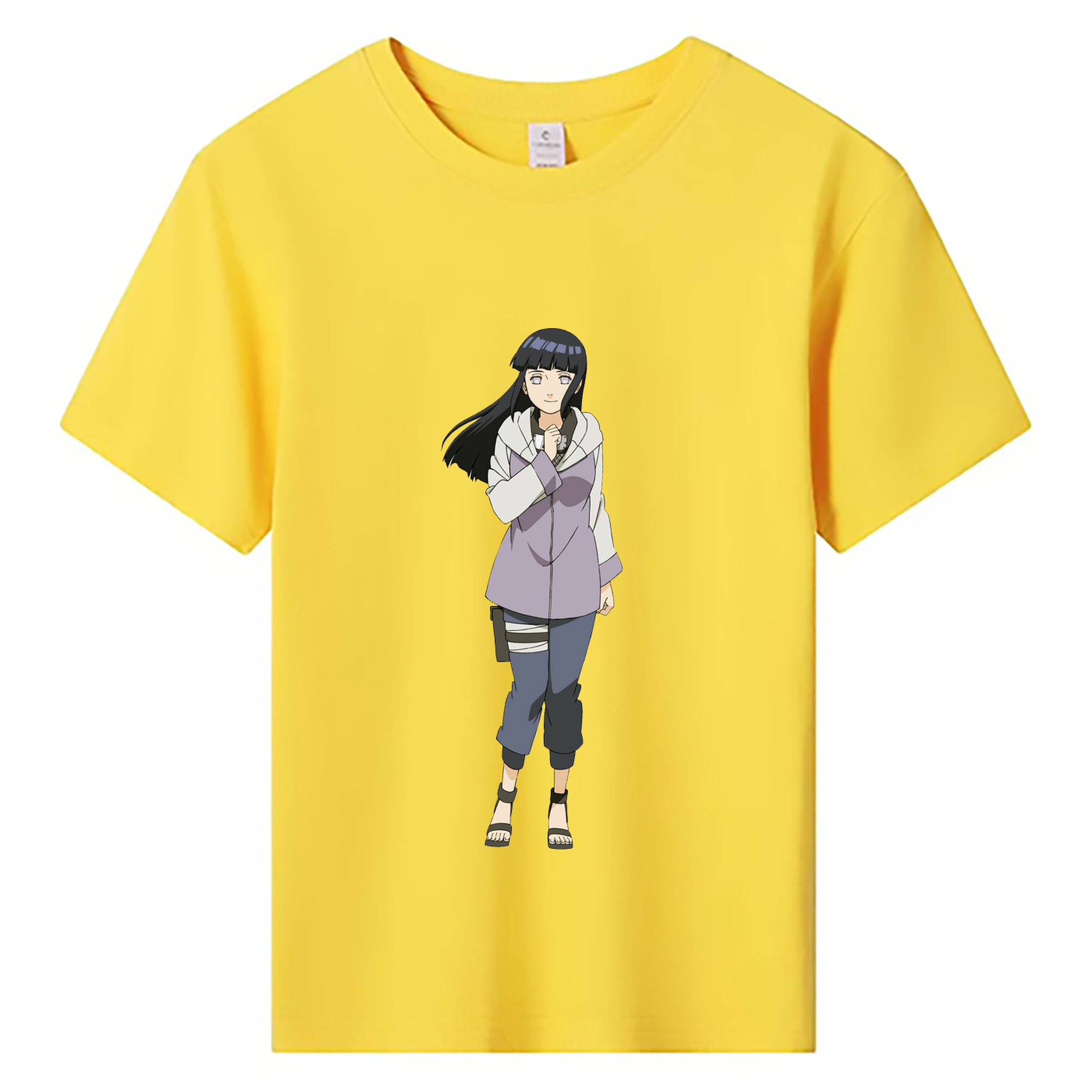 （画像用） NARUTO -ナルト- 日向ヒナタ Hyūga Hinata 綿100％キッズTシャツ（フロントプリント）
