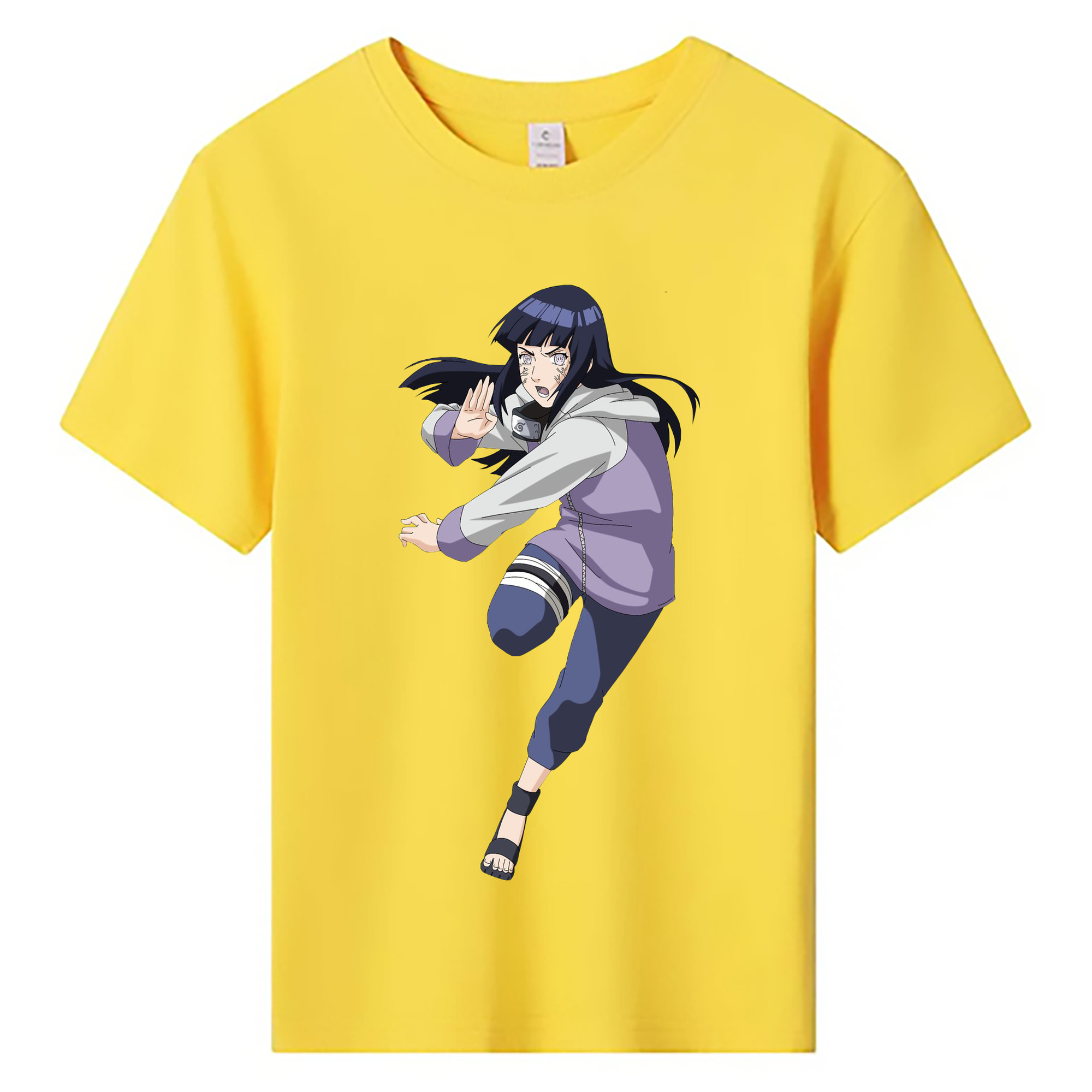 （画像用） NARUTO -ナルト- 日向ヒナタ Hyūga Hinata 綿100％キッズTシャツ（フロントプリント）