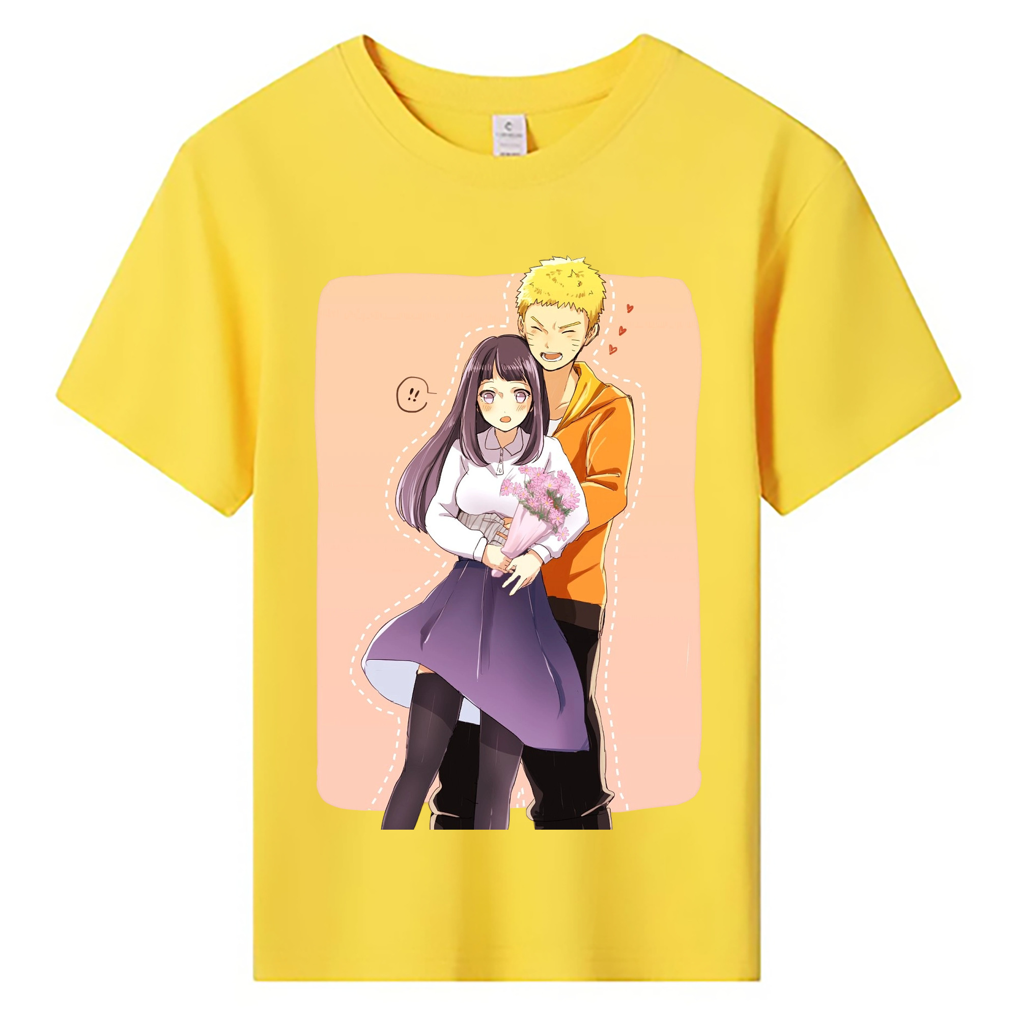 （画像用） NARUTO -ナルト- 日向ヒナタ Hyūga Hinata 綿100％キッズTシャツ（フロントプリント）