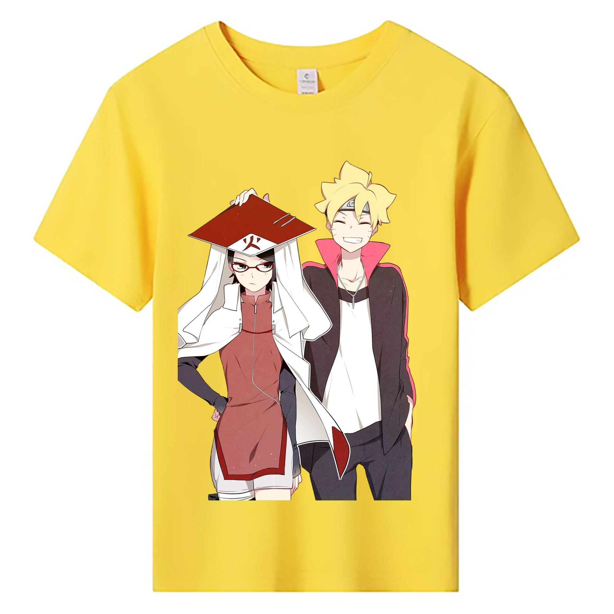 （画像用） NARUTO -ナルト- うちは サラダ Uchiha Sarada 綿100％キッズTシャツ（フロントプリント）