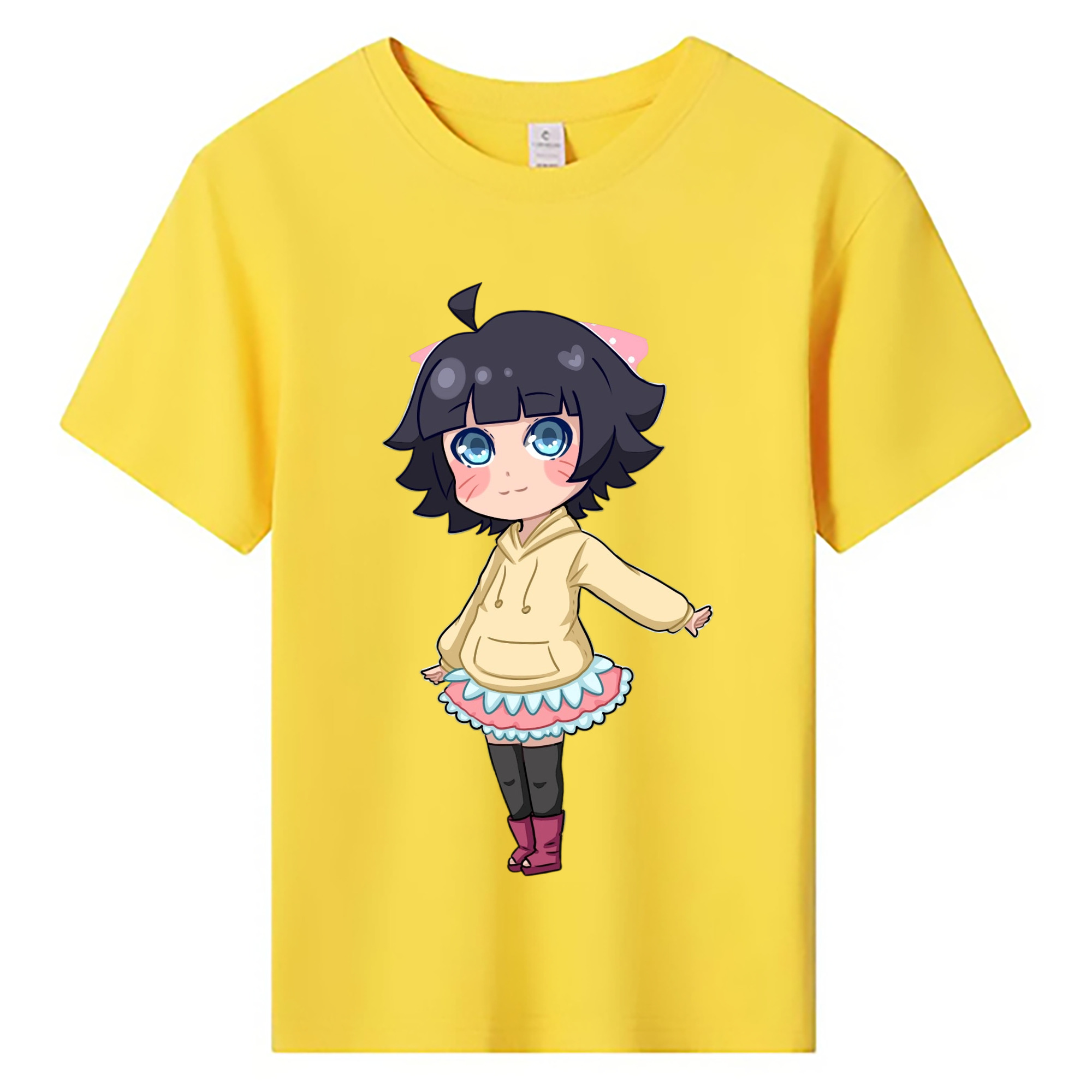 （画像用） NARUTO -ナルト- うずまき ヒマワリ Uzumaki Himawari 綿100％キッズTシャツ（フロントプリント）