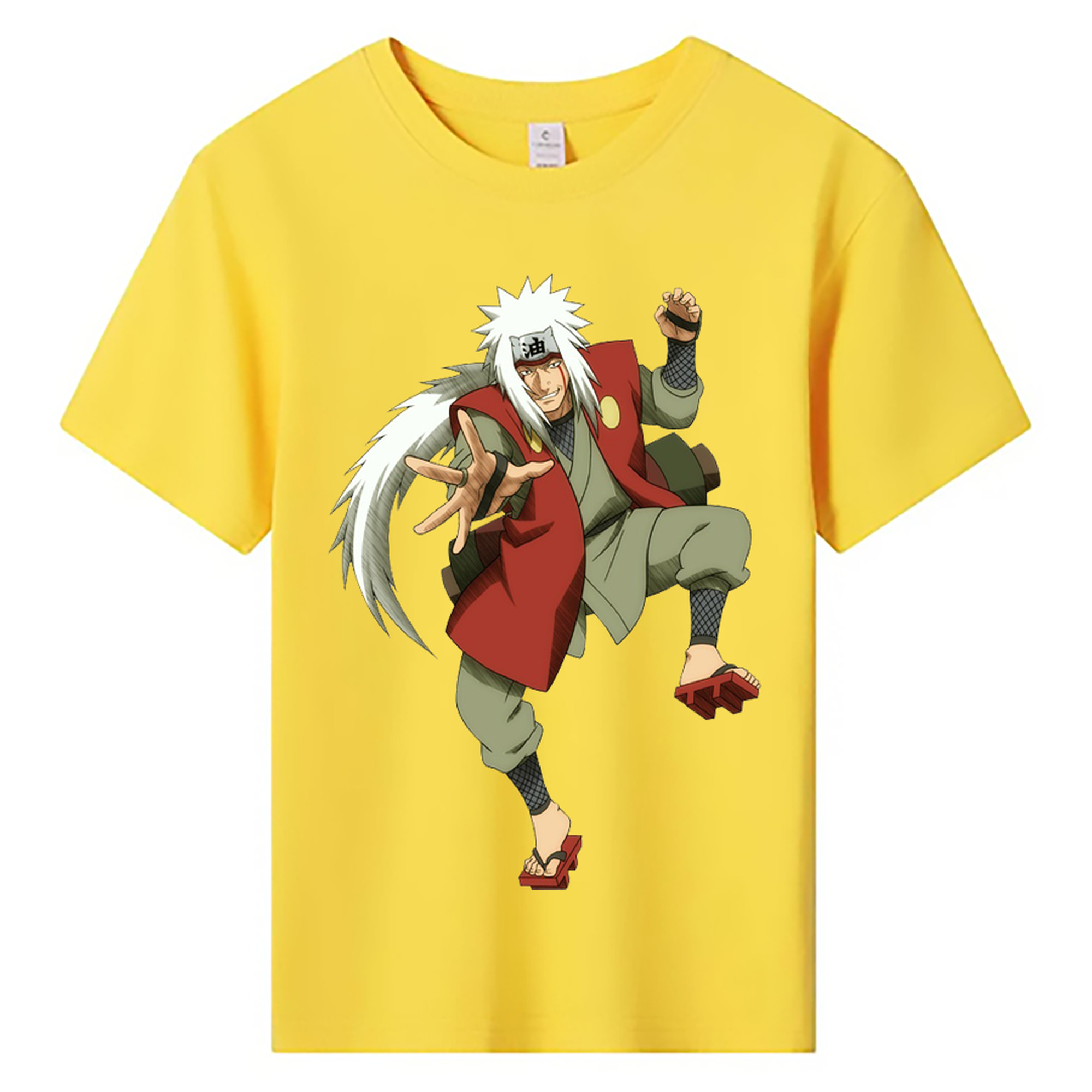 （画像用） NARUTO -ナルト- 自来也（じらいや） Jiraiya 綿100％キッズTシャツ（フロントプリント）