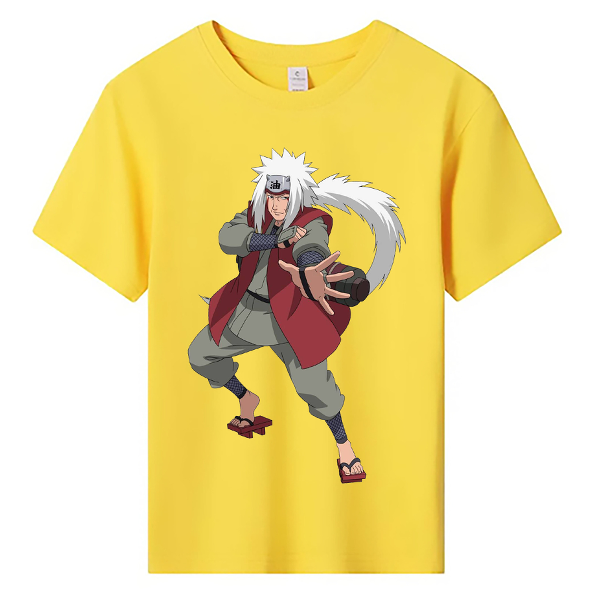 （画像用） NARUTO -ナルト- 自来也（じらいや） Jiraiya 綿100％キッズTシャツ（フロントプリント）