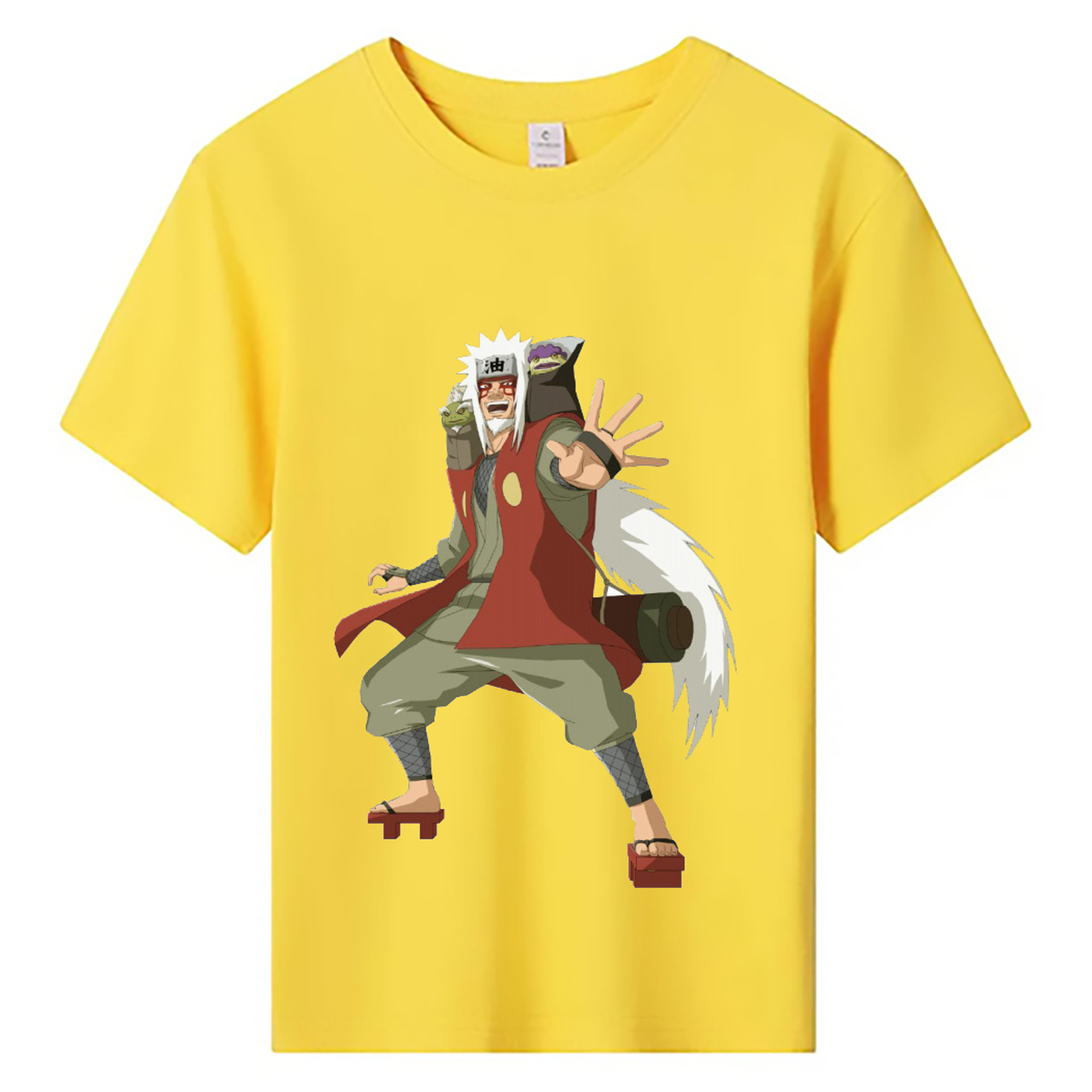 （画像用） NARUTO -ナルト- 自来也（じらいや） Jiraiya 綿100％キッズTシャツ（フロントプリント）
