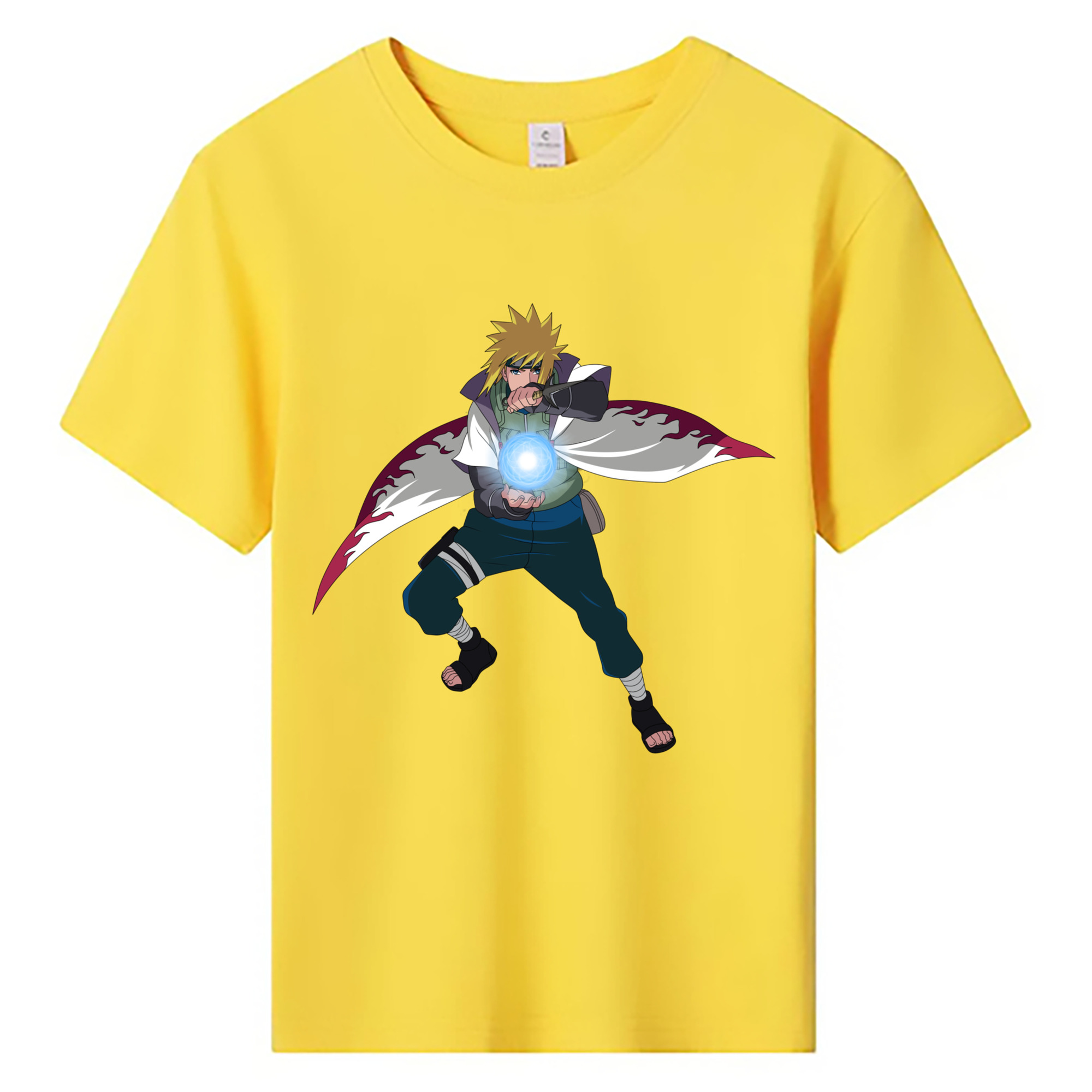 （画像用） NARUTO -ナルト- 波風 ミナト Namikaze Minato 綿100％キッズTシャツ（フロントプリント）