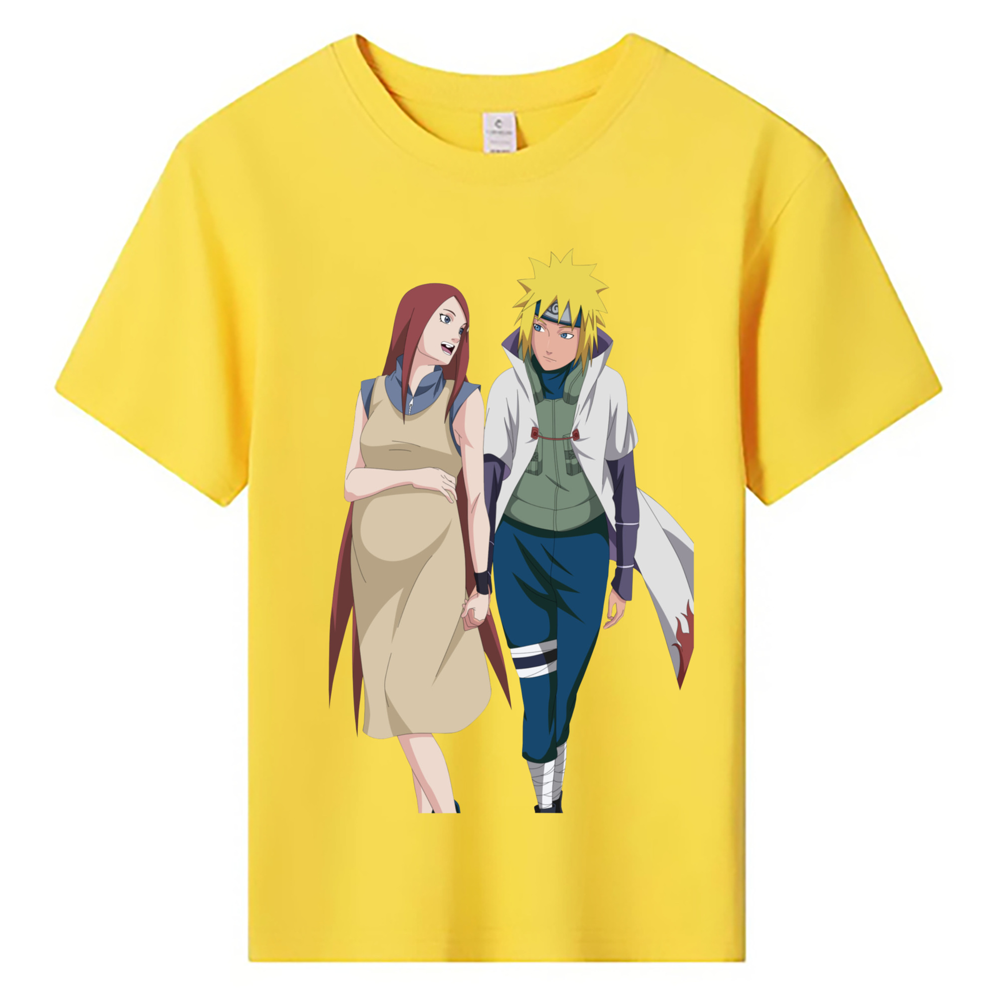 （画像用） NARUTO -ナルト- 波風 ミナト Namikaze Minato 綿100％キッズTシャツ（フロントプリント）