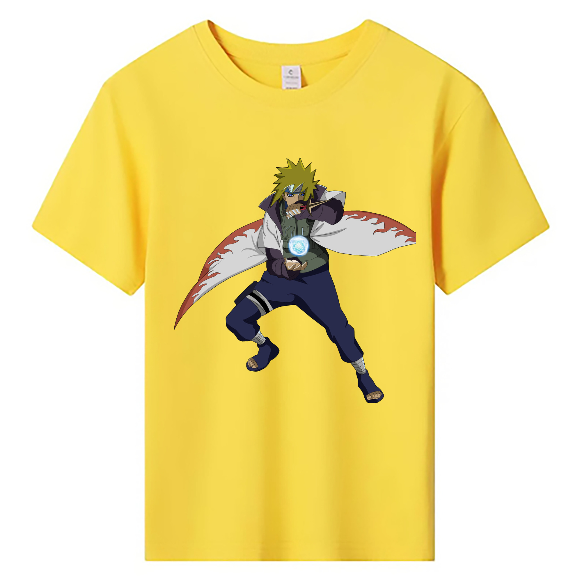 （画像用） NARUTO -ナルト- 波風 ミナト Namikaze Minato 綿100％キッズTシャツ（フロントプリント）