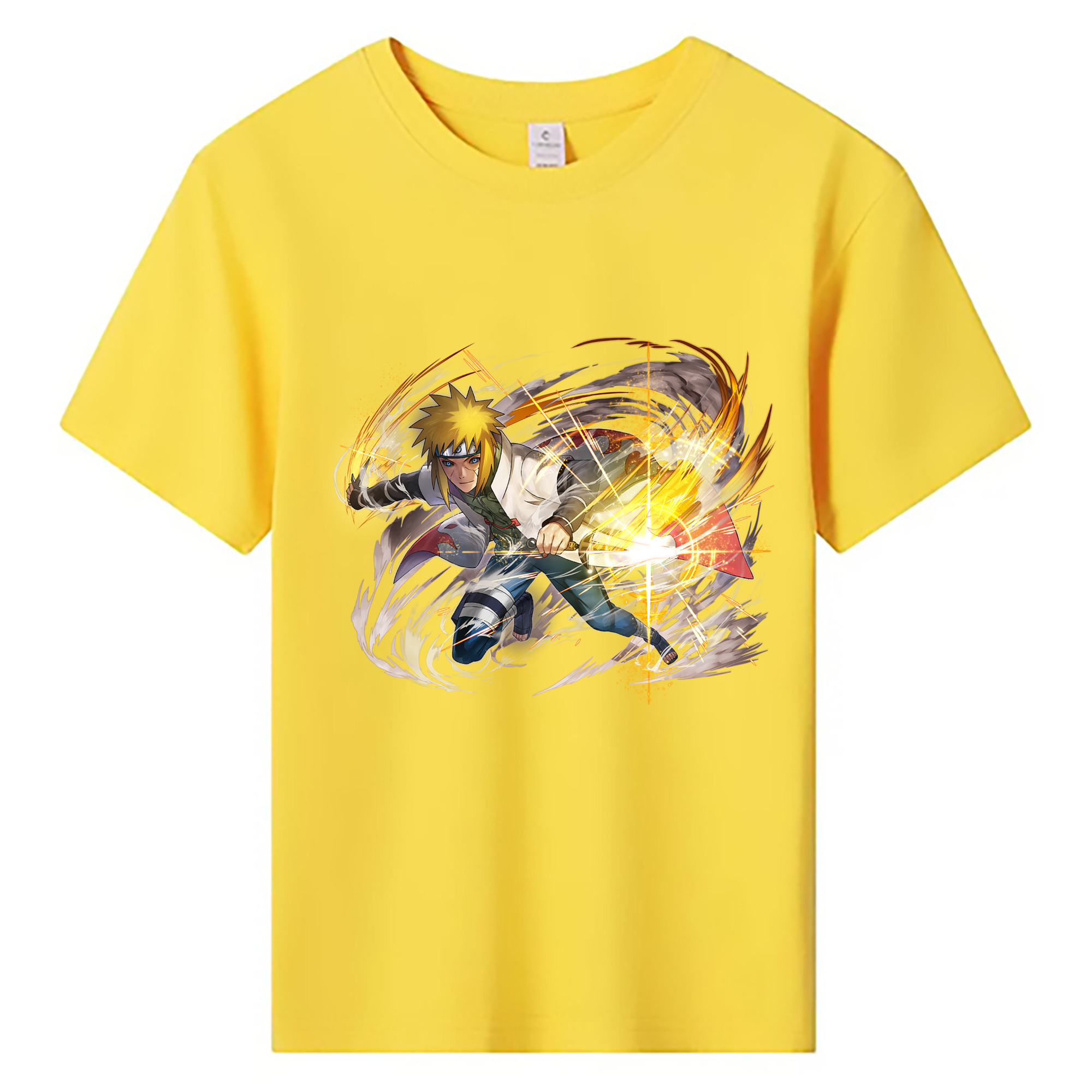 （画像用） NARUTO -ナルト- 波風 ミナト Namikaze Minato 綿100％キッズTシャツ（フロントプリント）