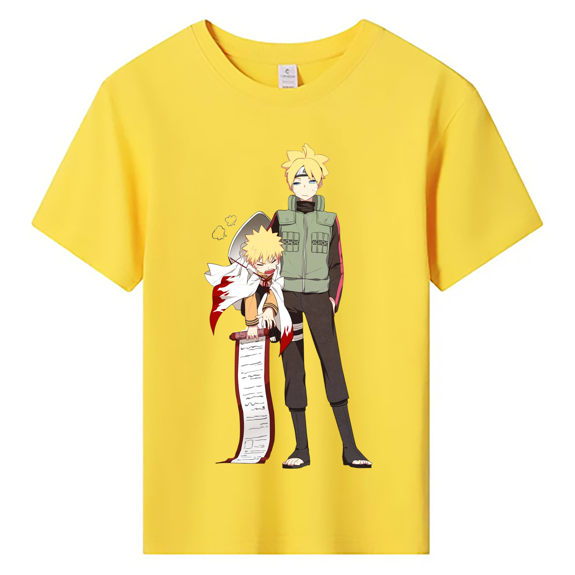 （画像用） NARUTO -ナルト- 波風 ミナト Namikaze Minato 綿100％キッズTシャツ（フロントプリント）