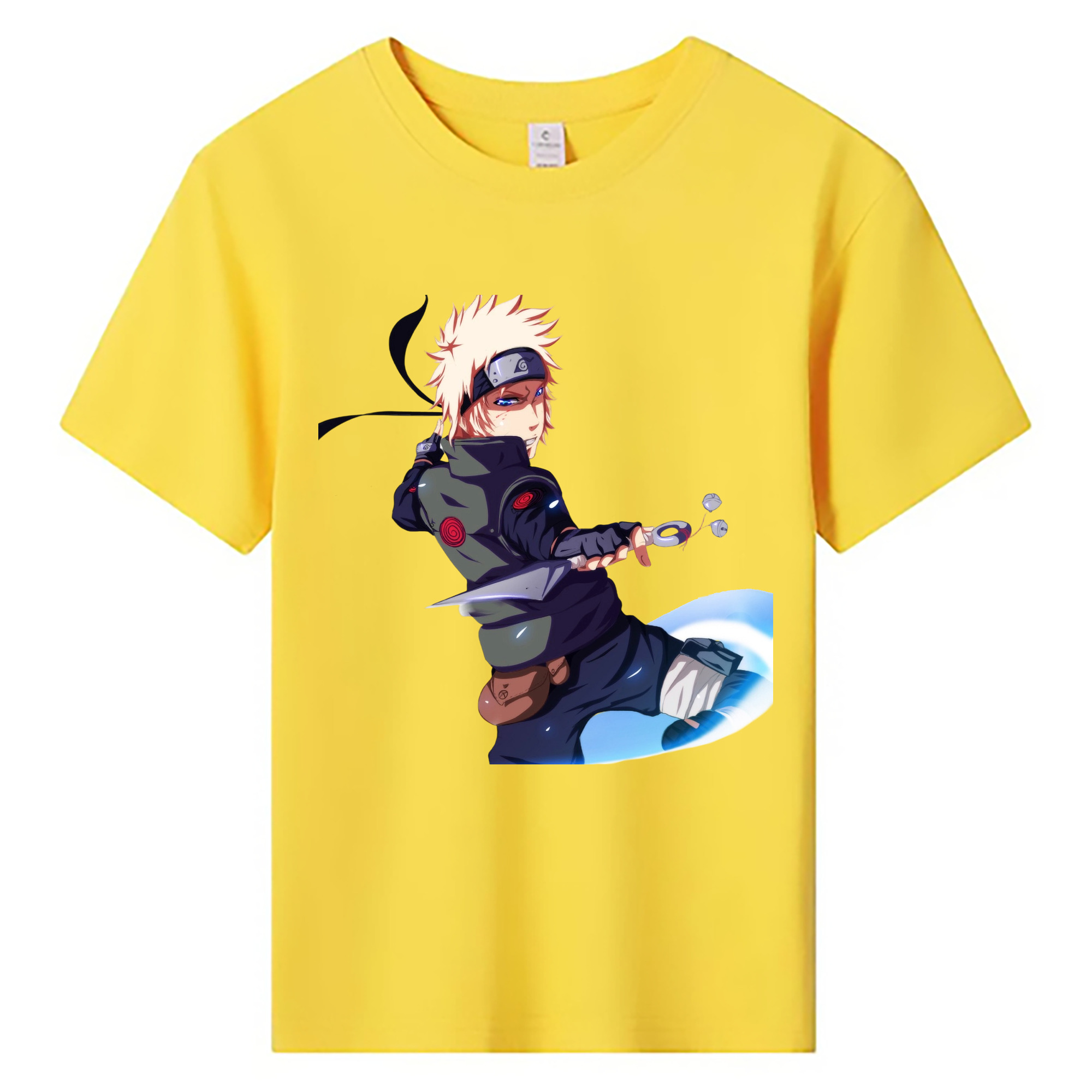 （画像用） NARUTO -ナルト- 波風 ミナト Namikaze Minato 綿100％キッズTシャツ（フロントプリント）