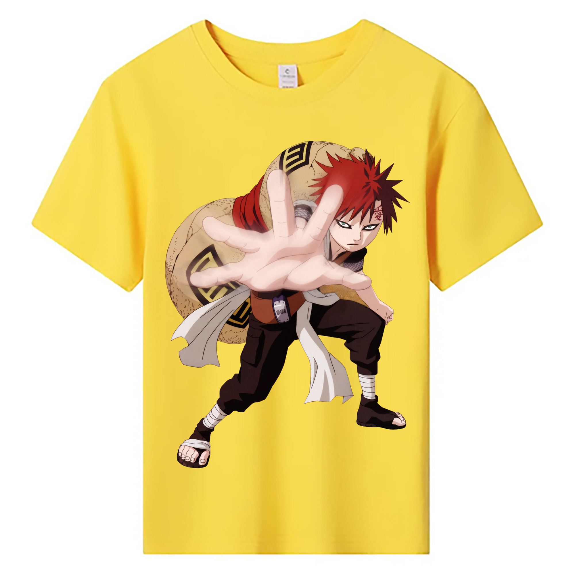 （画像用） NARUTO -ナルト- ガアラ Gaara 綿100％キッズTシャツ（フロントプリント）