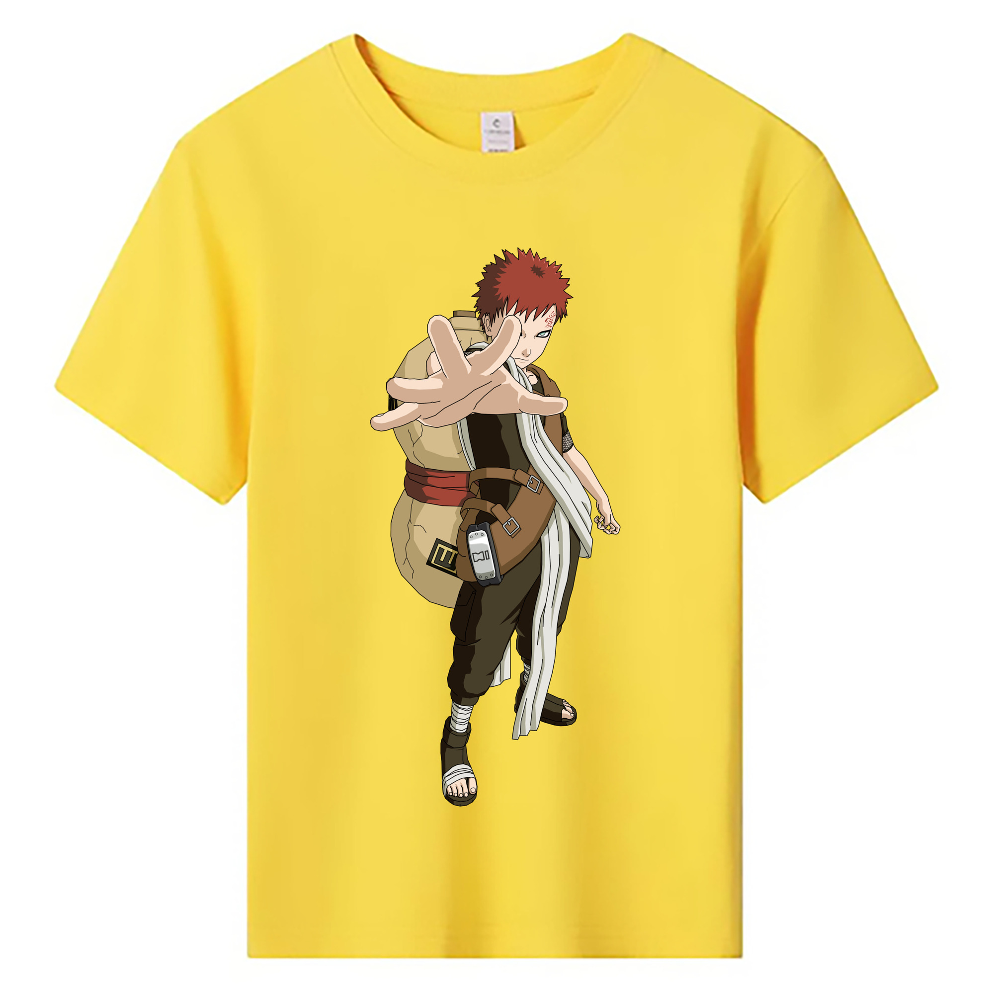 （画像用） NARUTO -ナルト- ガアラ Gaara 綿100％キッズTシャツ（フロントプリント）