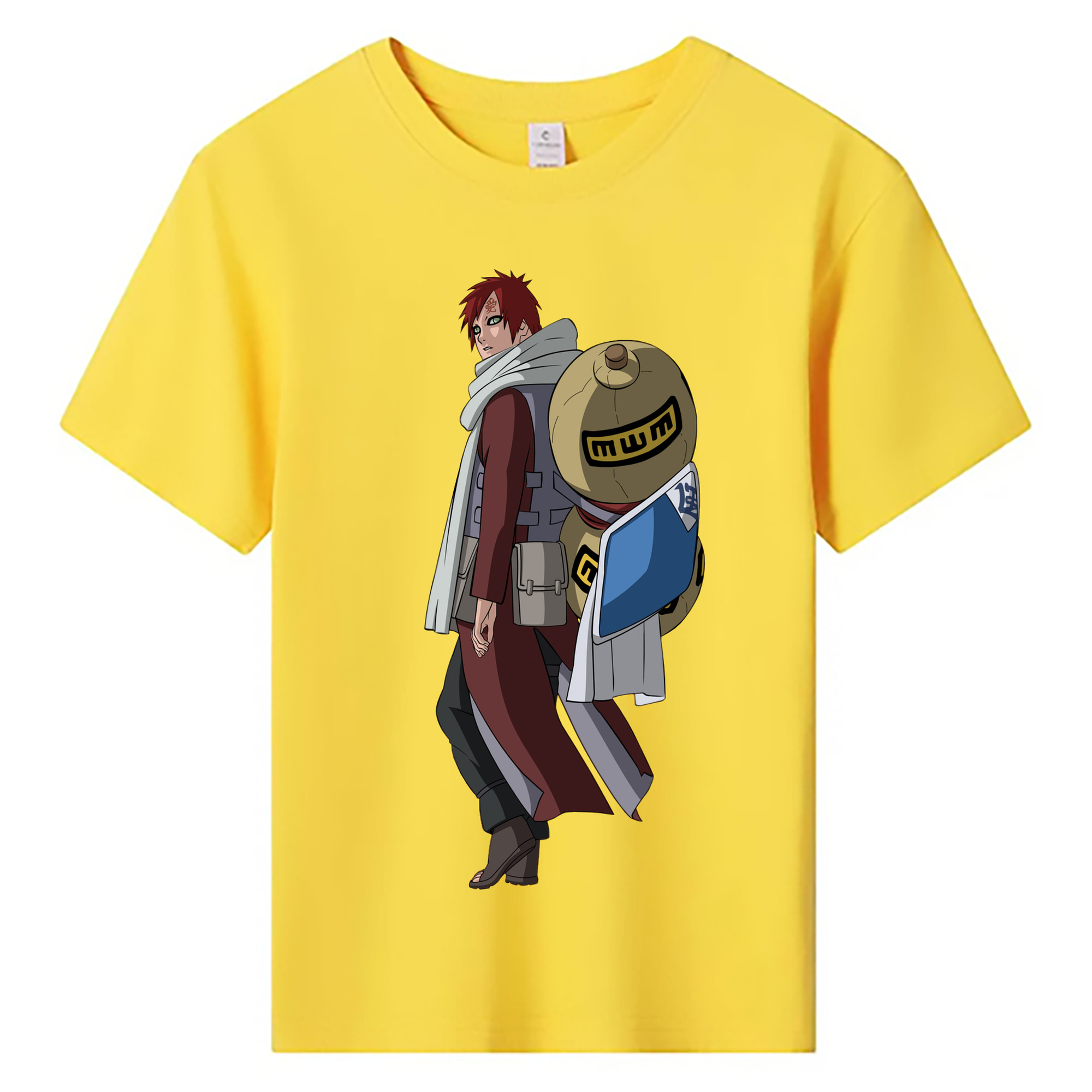 （画像用） NARUTO -ナルト- ガアラ Gaara 綿100％キッズTシャツ（フロントプリント）
