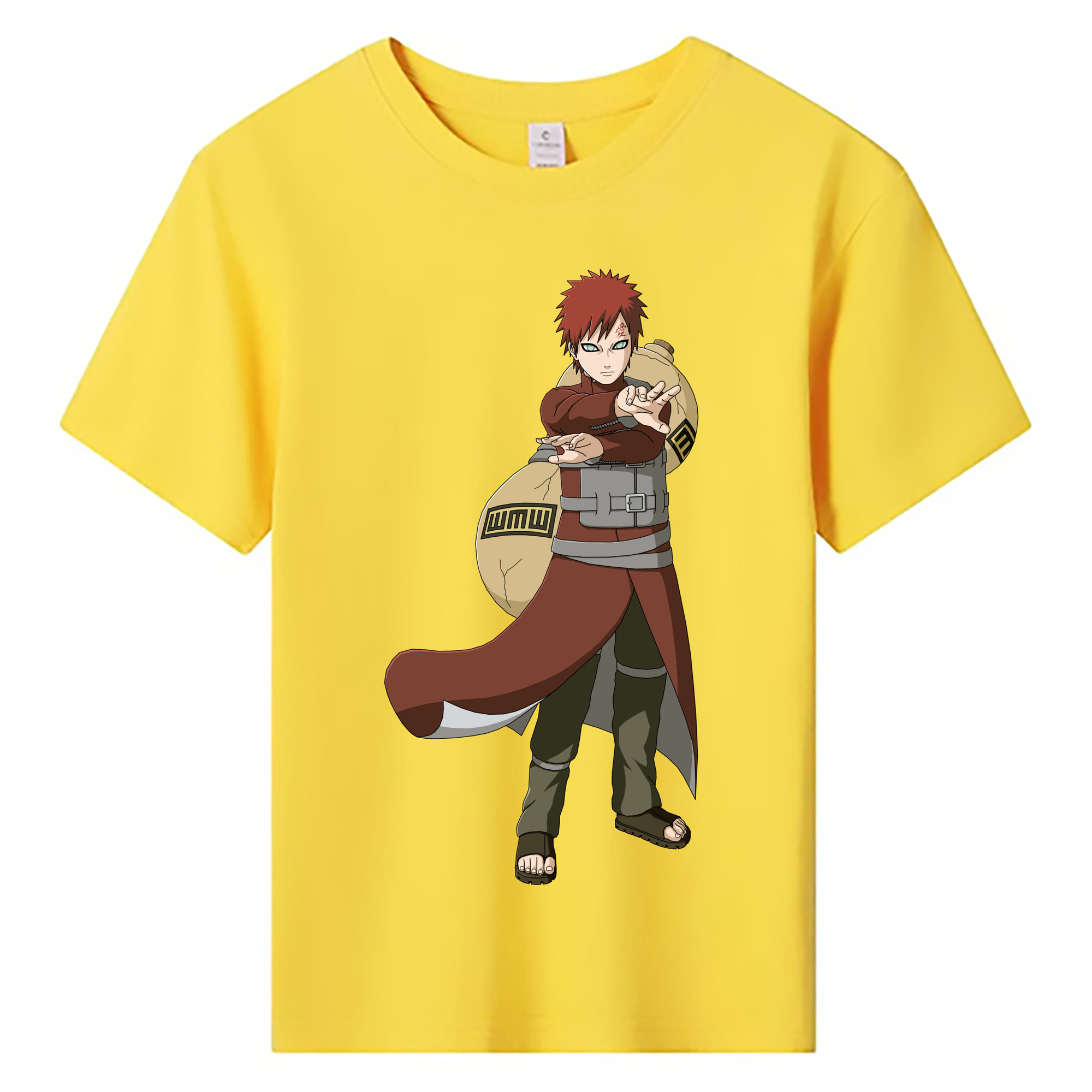 （画像用） NARUTO -ナルト- ガアラ Gaara 綿100％キッズTシャツ（フロントプリント）