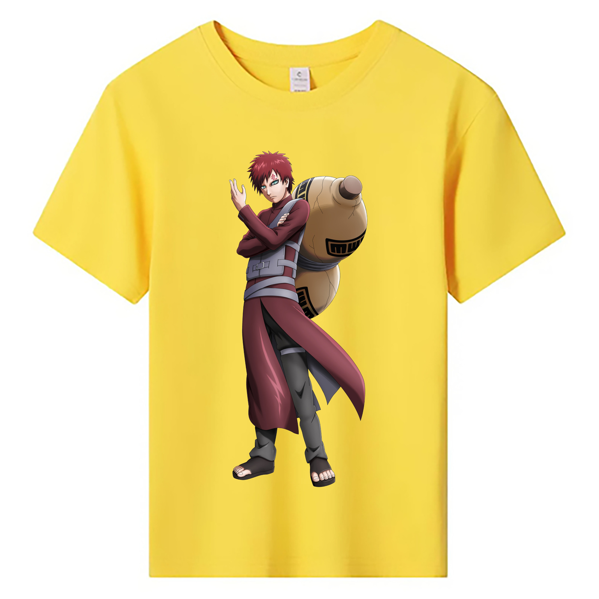 （画像用） NARUTO -ナルト- ガアラ Gaara 綿100％キッズTシャツ（フロントプリント）