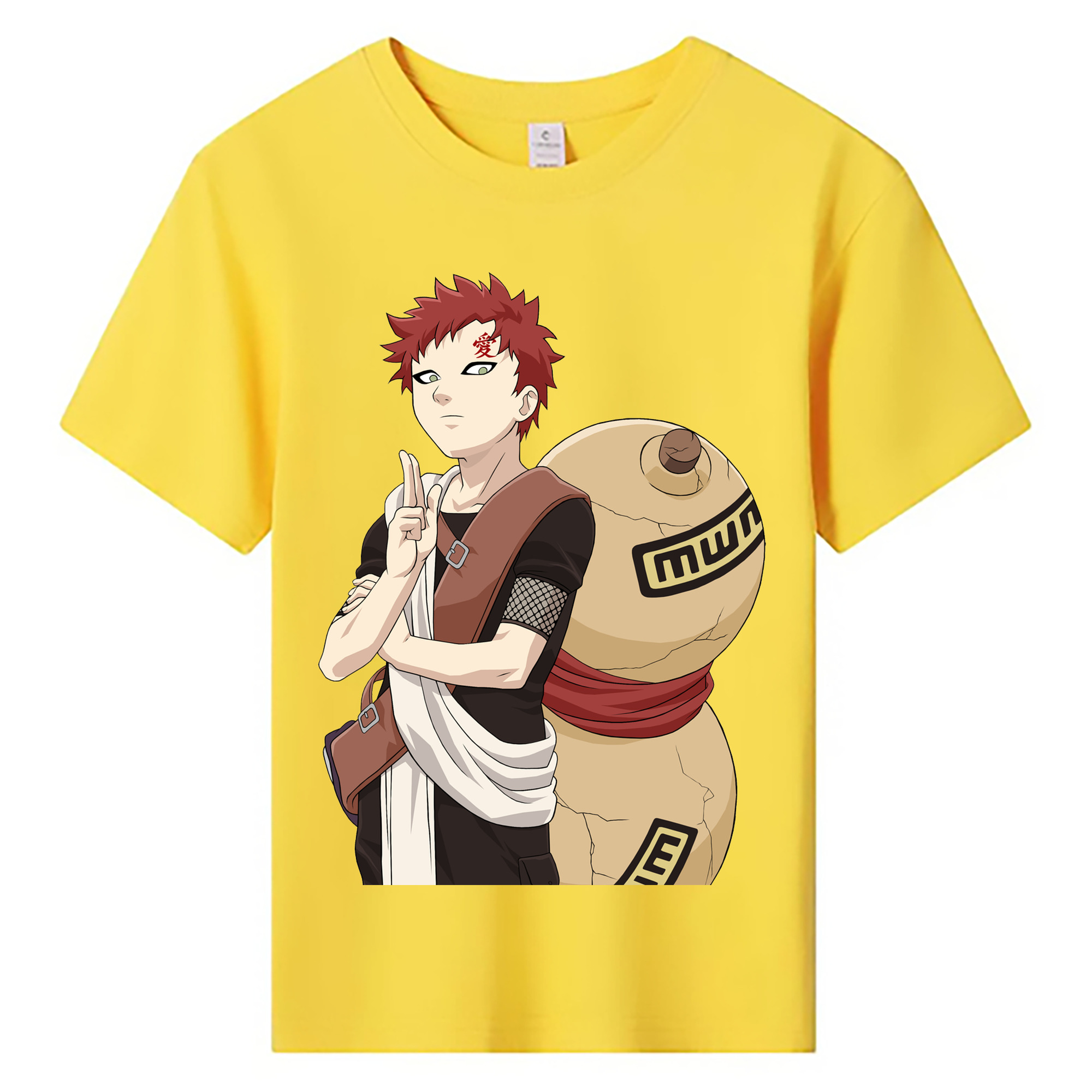 （画像用） NARUTO -ナルト- ガアラ Gaara 綿100％キッズTシャツ（フロントプリント）