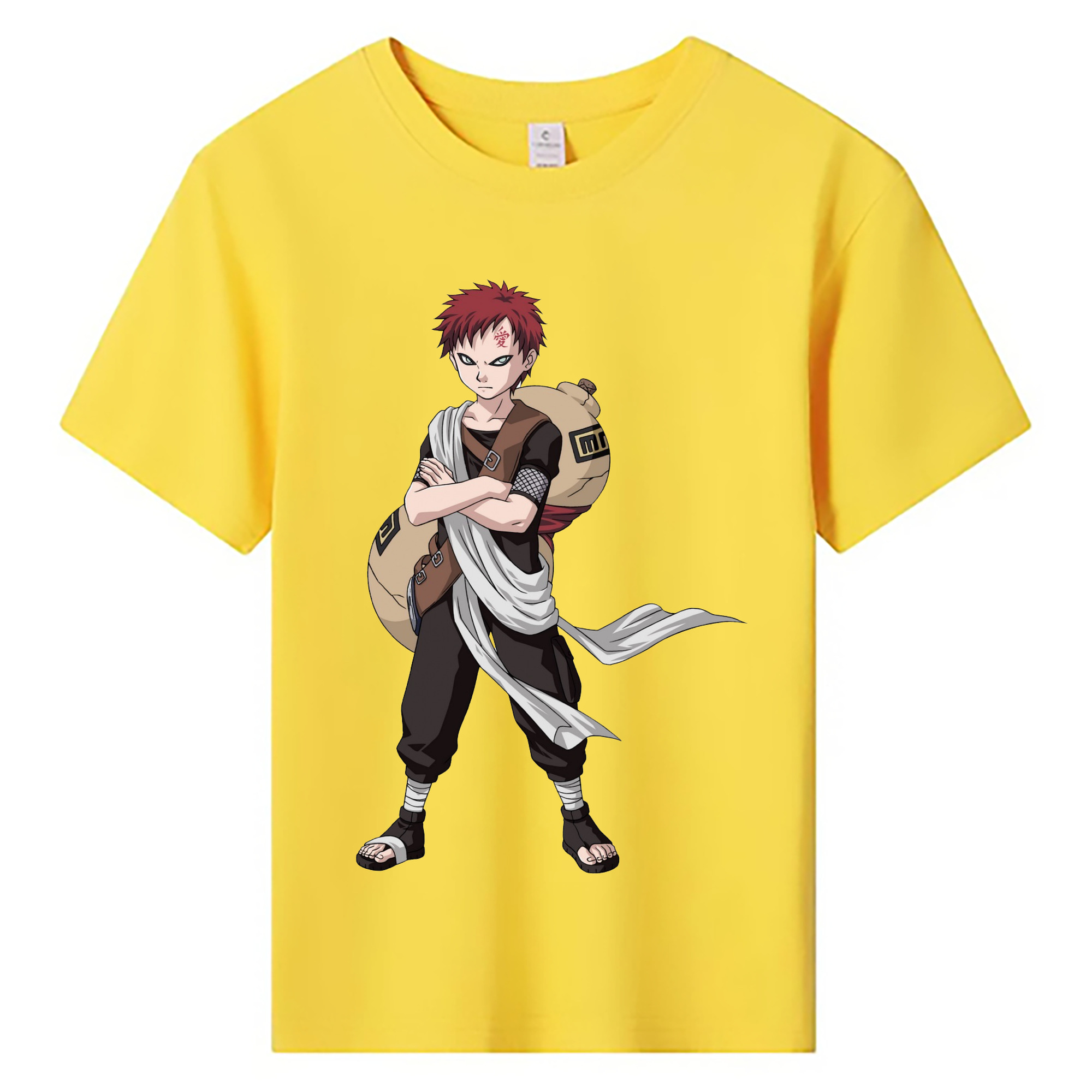 （画像用） NARUTO -ナルト- ガアラ Gaara 綿100％キッズTシャツ（フロントプリント）