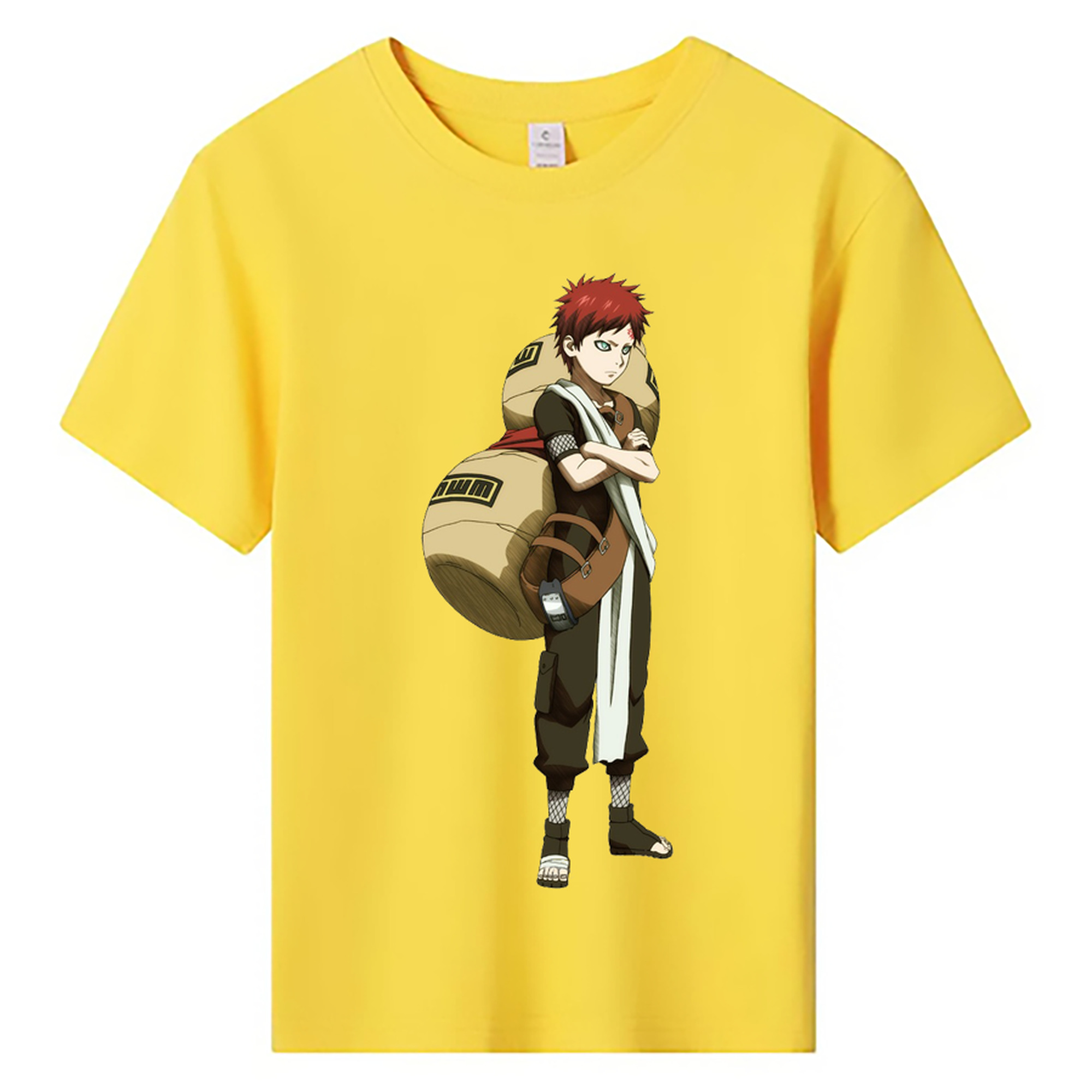 （画像用） NARUTO -ナルト- ガアラ Gaara 綿100％キッズTシャツ（フロントプリント）