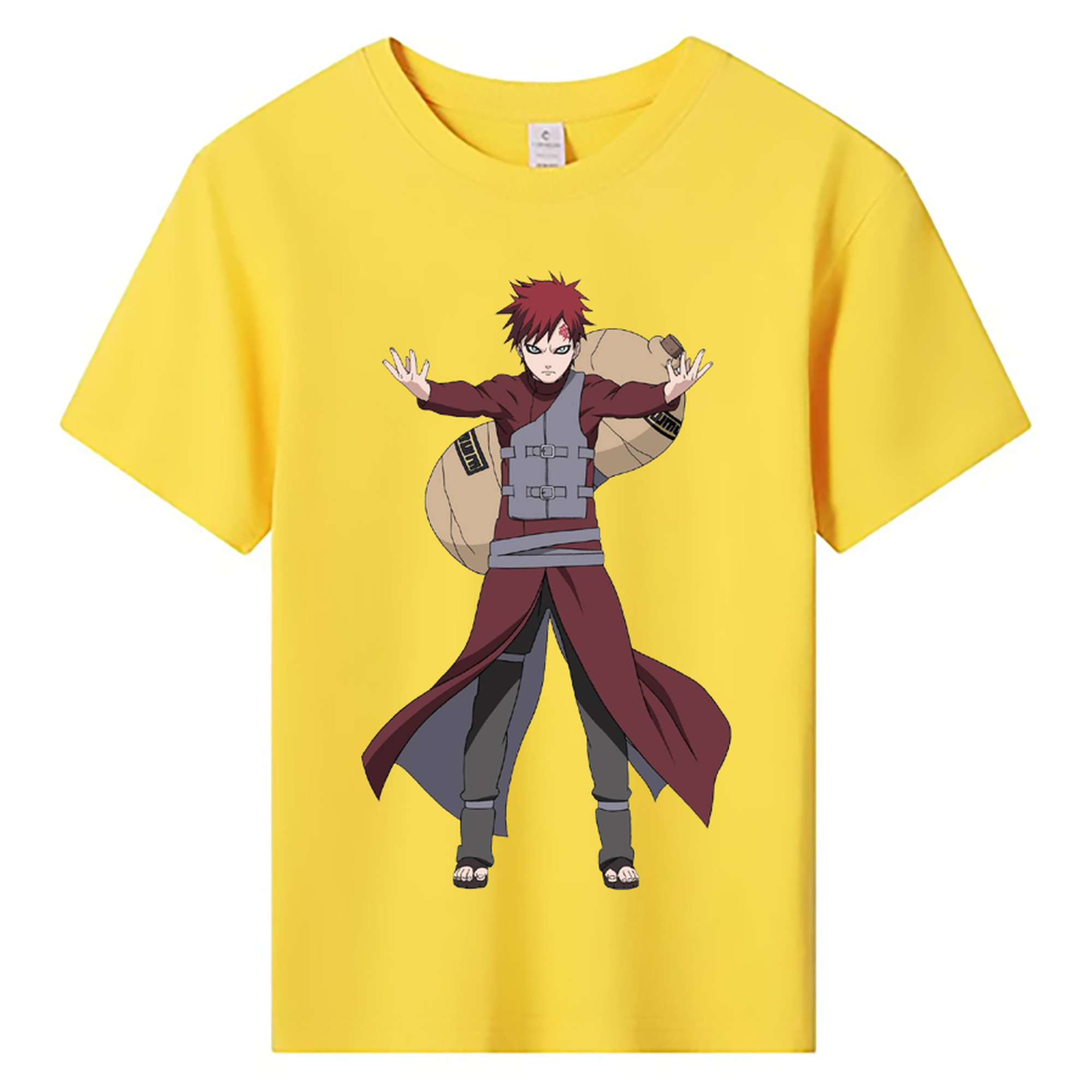 （画像用） NARUTO -ナルト- ガアラ Gaara 綿100％キッズTシャツ（フロントプリント）