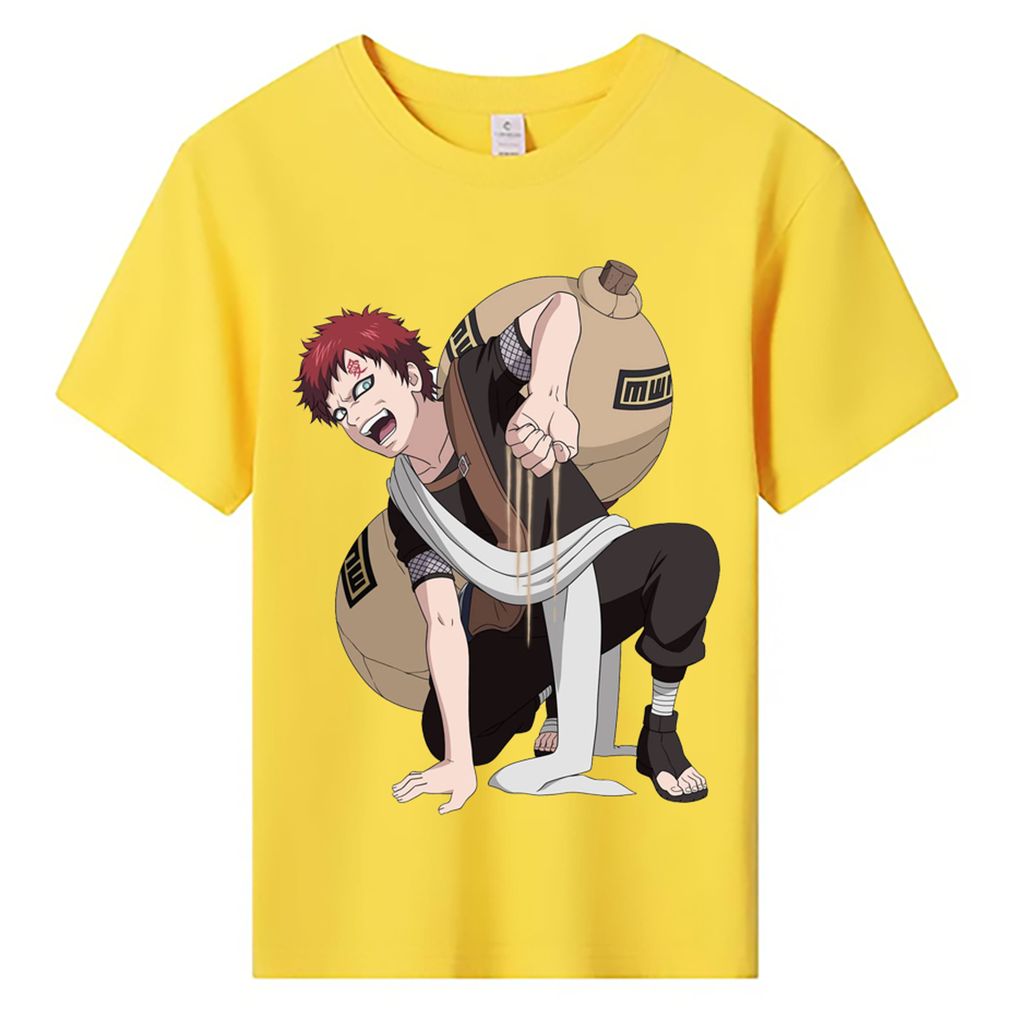 （画像用） NARUTO -ナルト- ガアラ Gaara 綿100％キッズTシャツ（フロントプリント）