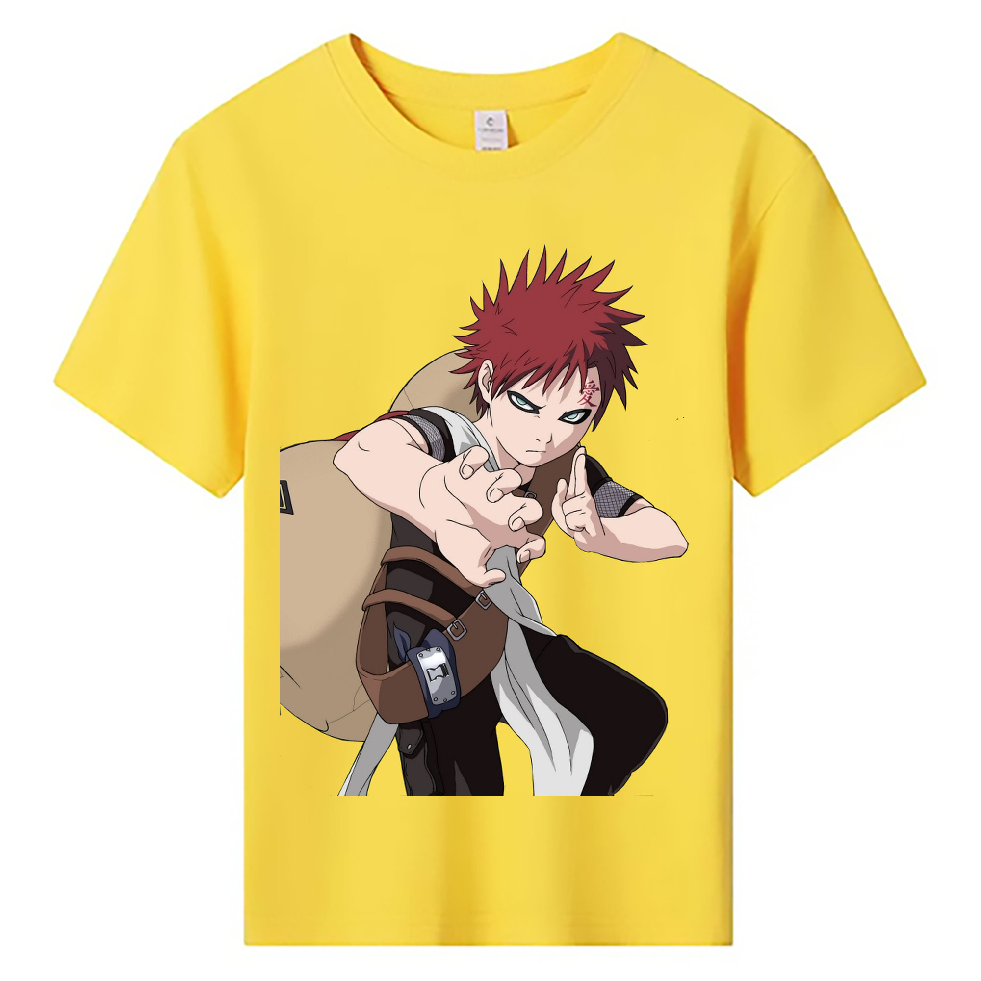 （画像用） NARUTO -ナルト- ガアラ Gaara 綿100％キッズTシャツ（フロントプリント）