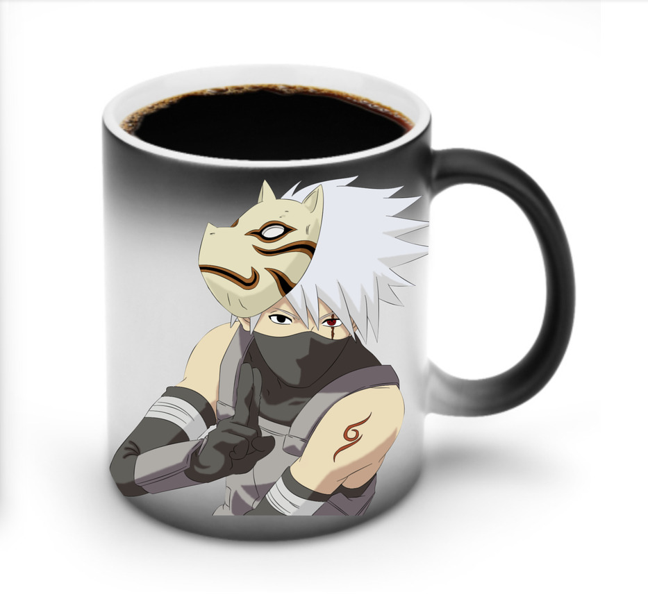 （画像用） NARUTO -ナルト- はたけ カカシ Hatake Kakashi 温度変色マグカップ
