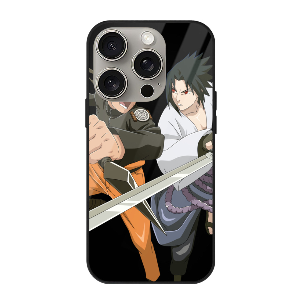 （画像用） NARUTO -ナルト- うずまき ナルト Uzumaki Naruto 【iPhone15Pro対応】スマホケース 耐衝撃＆黄変防止 背面ガラス
