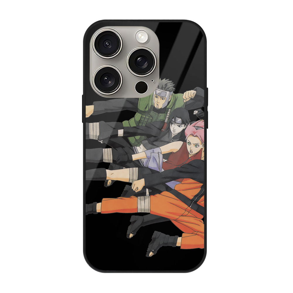 （画像用） NARUTO -ナルト- うずまき ナルト Uzumaki Naruto 【iPhone15Pro対応】スマホケース 耐衝撃＆黄変防止 背面ガラス