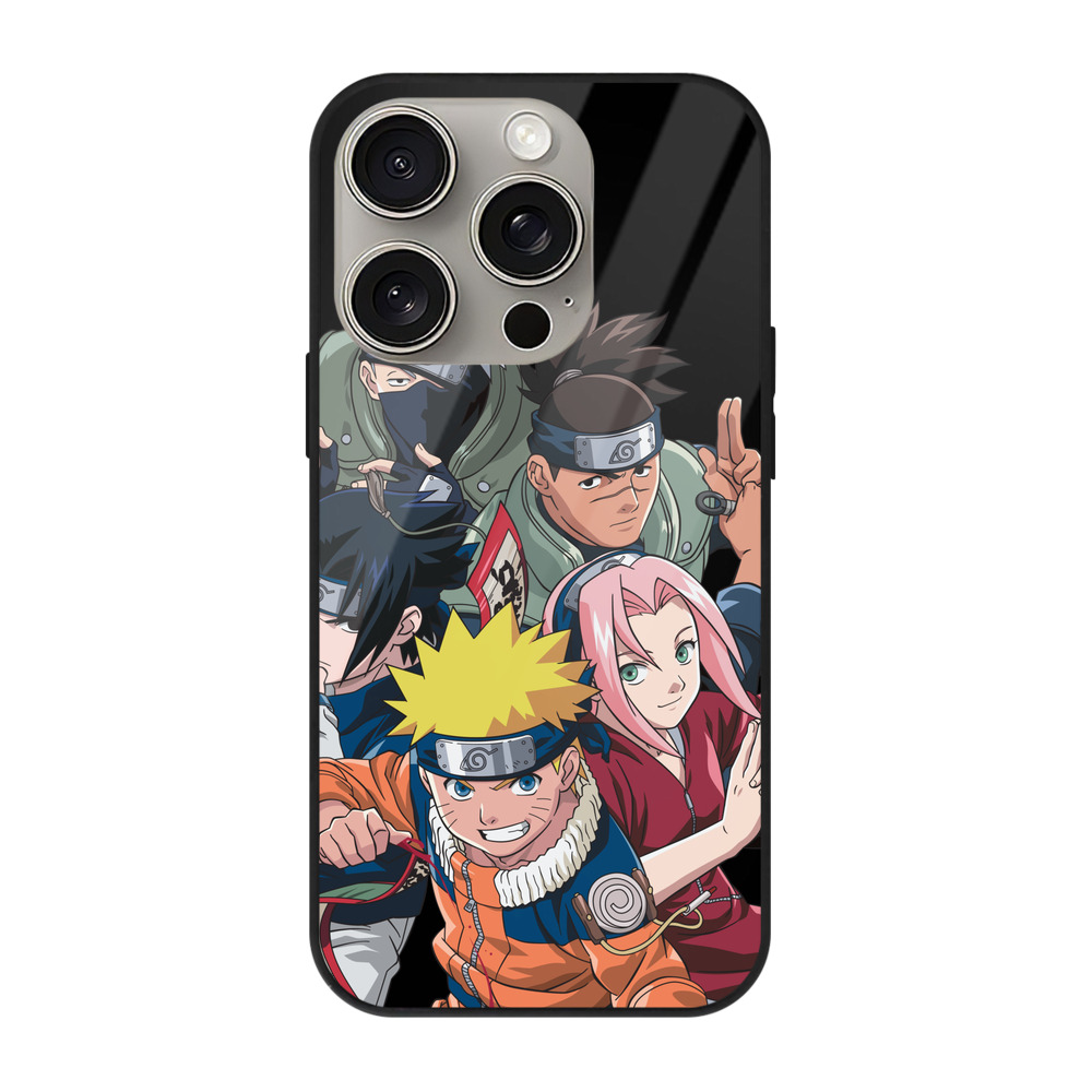 （画像用） NARUTO -ナルト- うずまき ナルト Uzumaki Naruto 【iPhone15Pro対応】スマホケース 耐衝撃＆黄変防止 背面ガラス